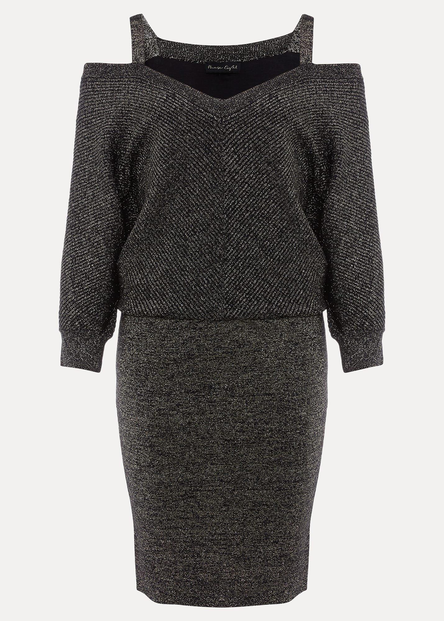 Florin Fitted Lurex Column Dress