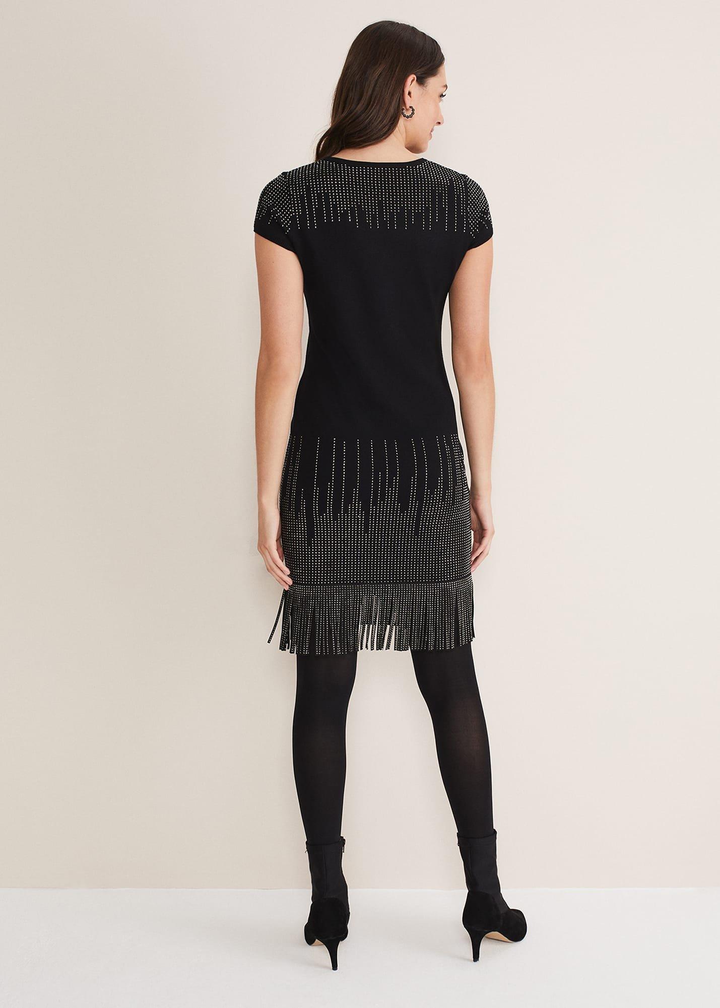 Florie Fringe Knitted Dress