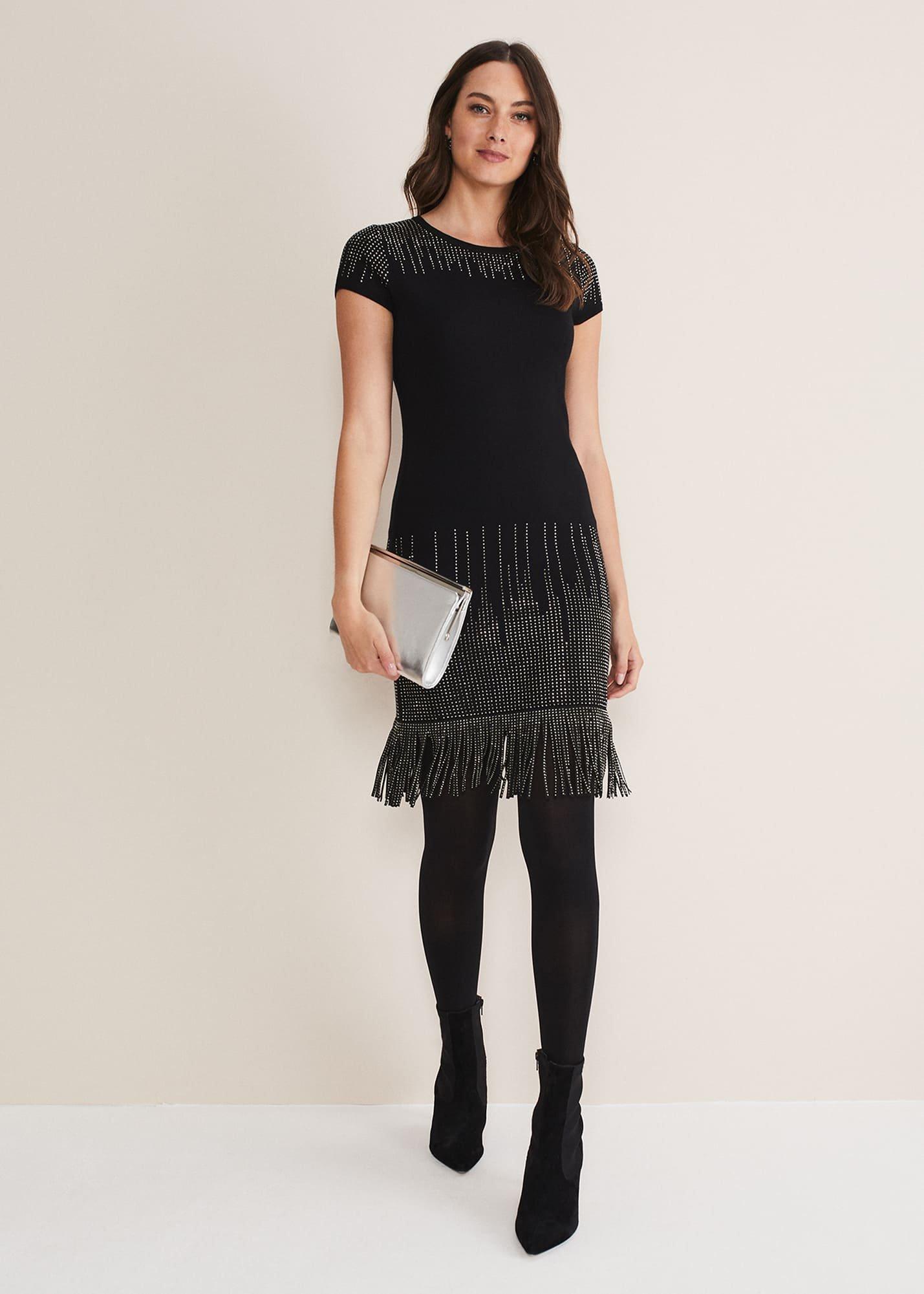 Florie Fringe Knitted Dress
