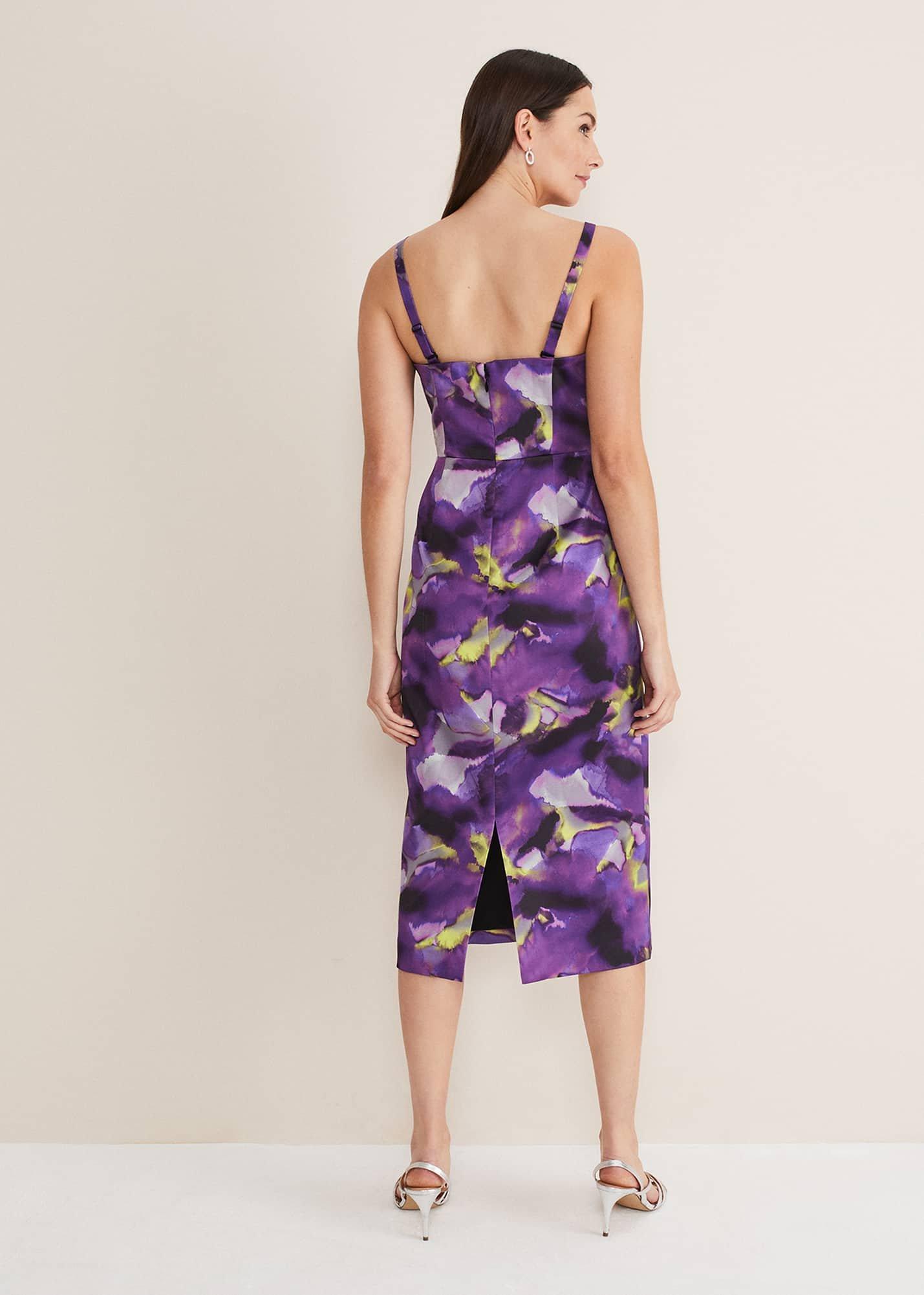 Adelita Abstract Print Dress