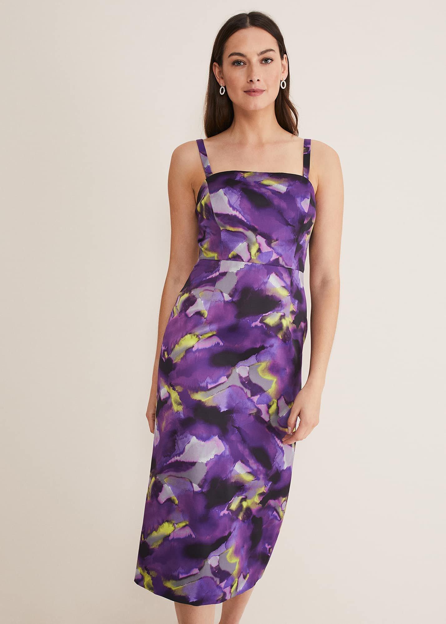 Adelita Abstract Print Dress