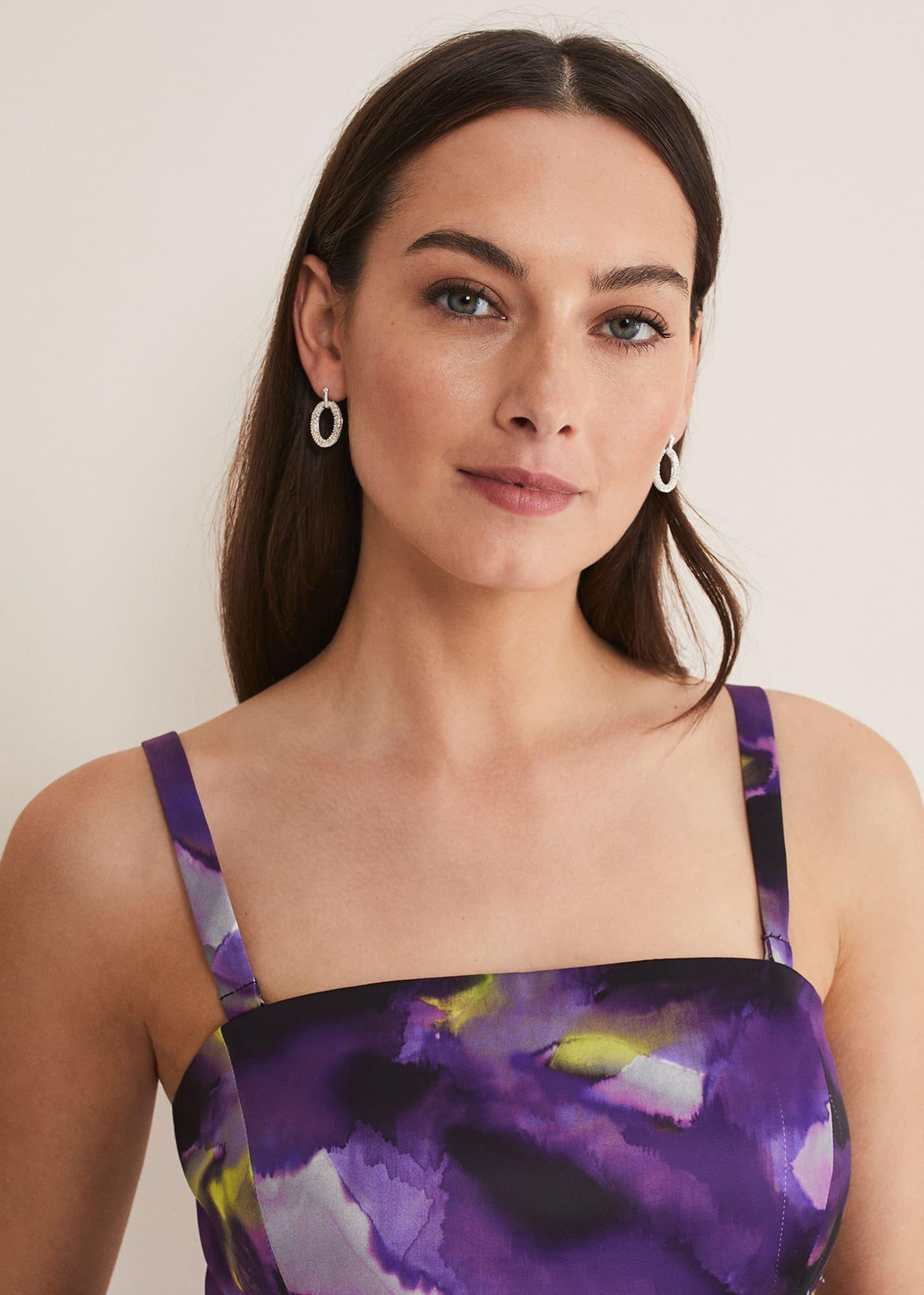 Adelita Abstract Print Dress