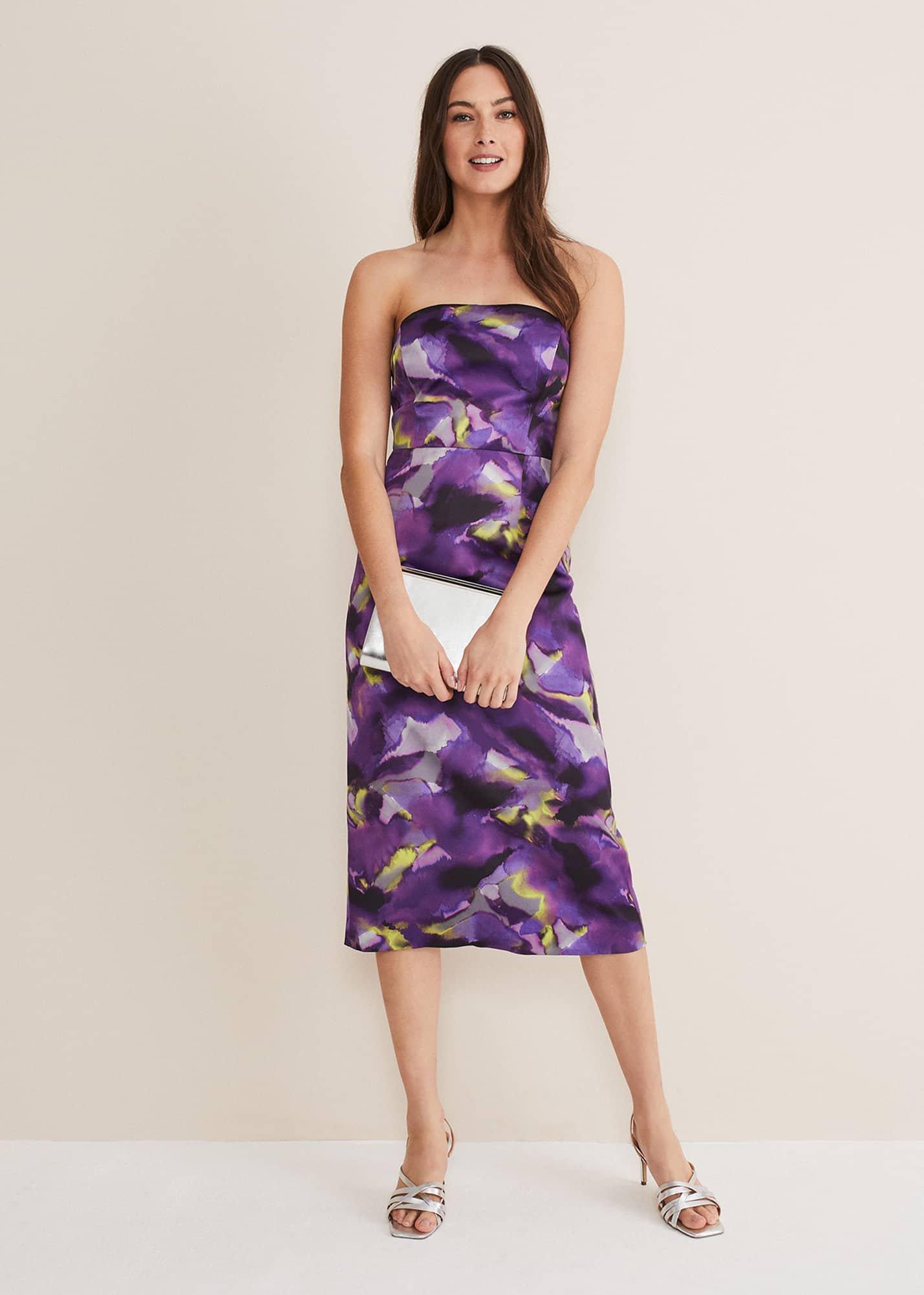 Adelita Abstract Print Dress