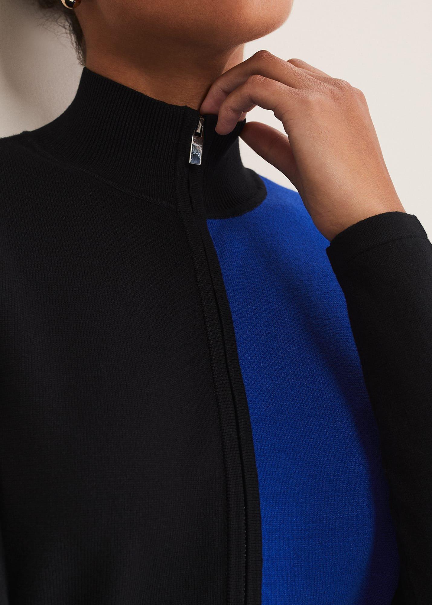 Arden Zip Detail Colour Block Knit Dress