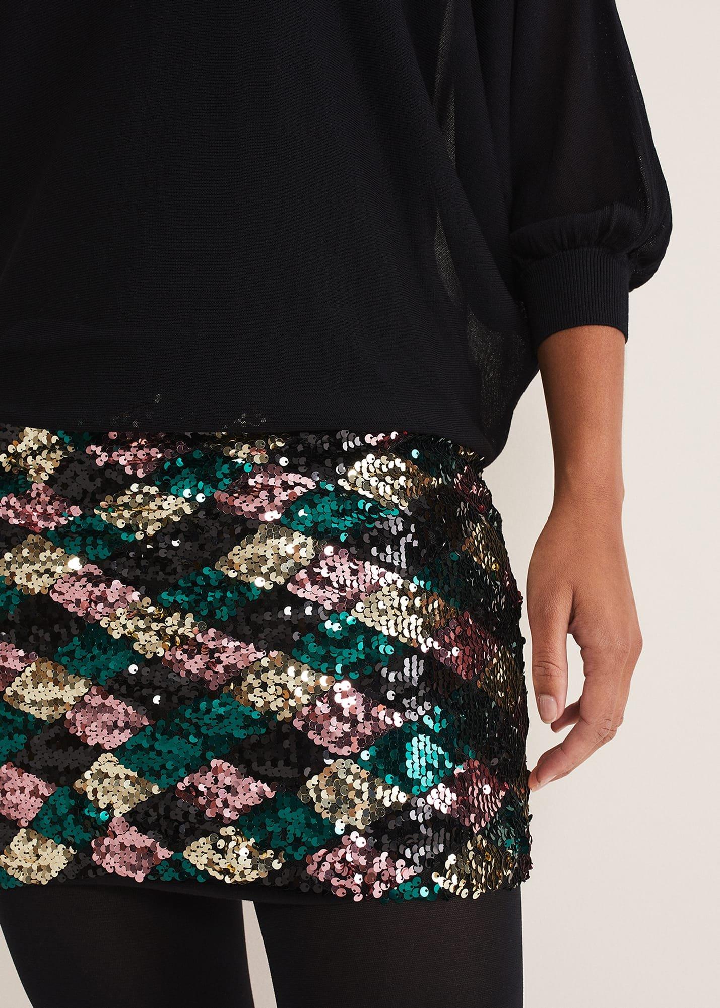Geonna Sequin Harlequin Mini Dress