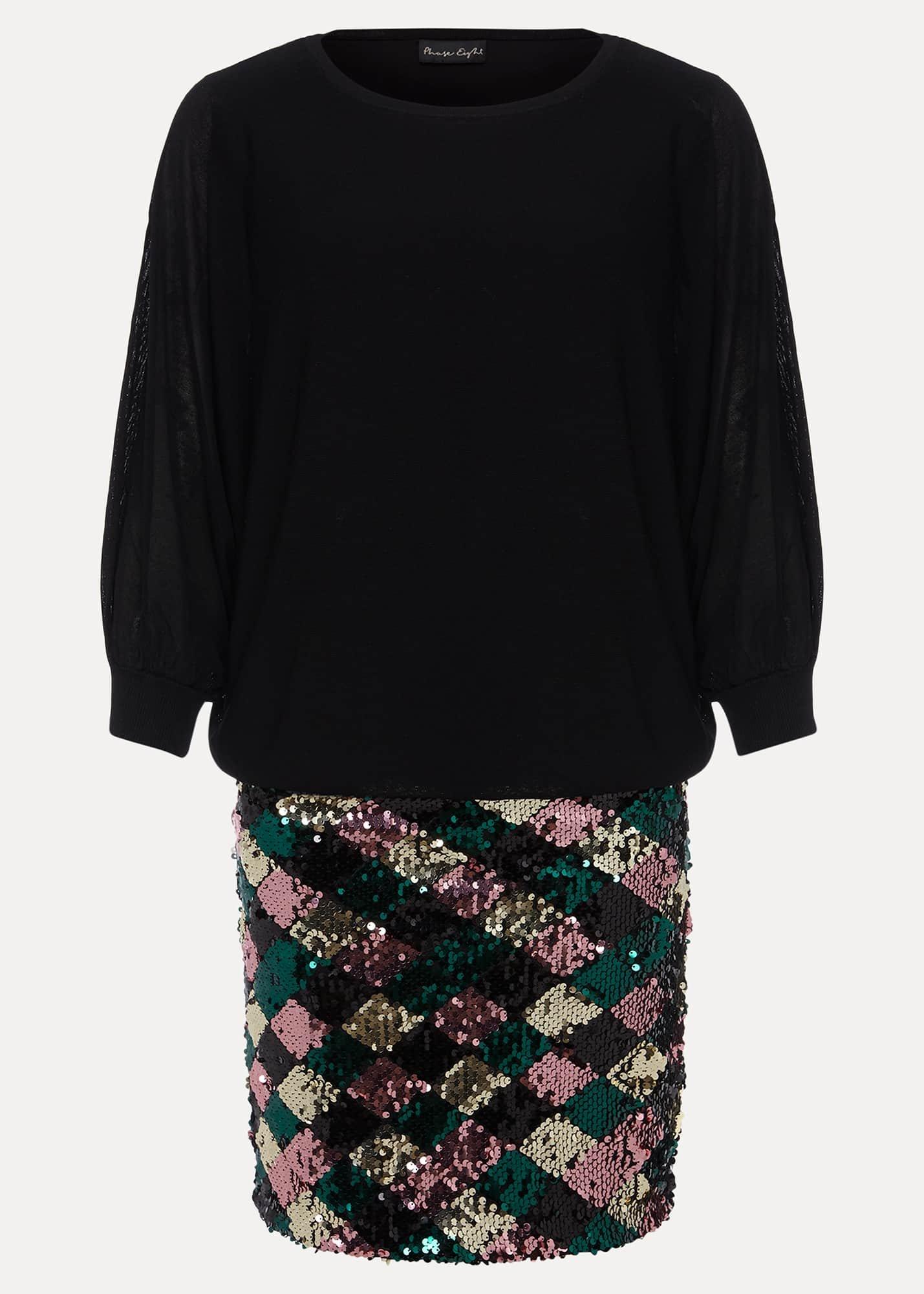 Geonna Sequin Harlequin Mini Dress