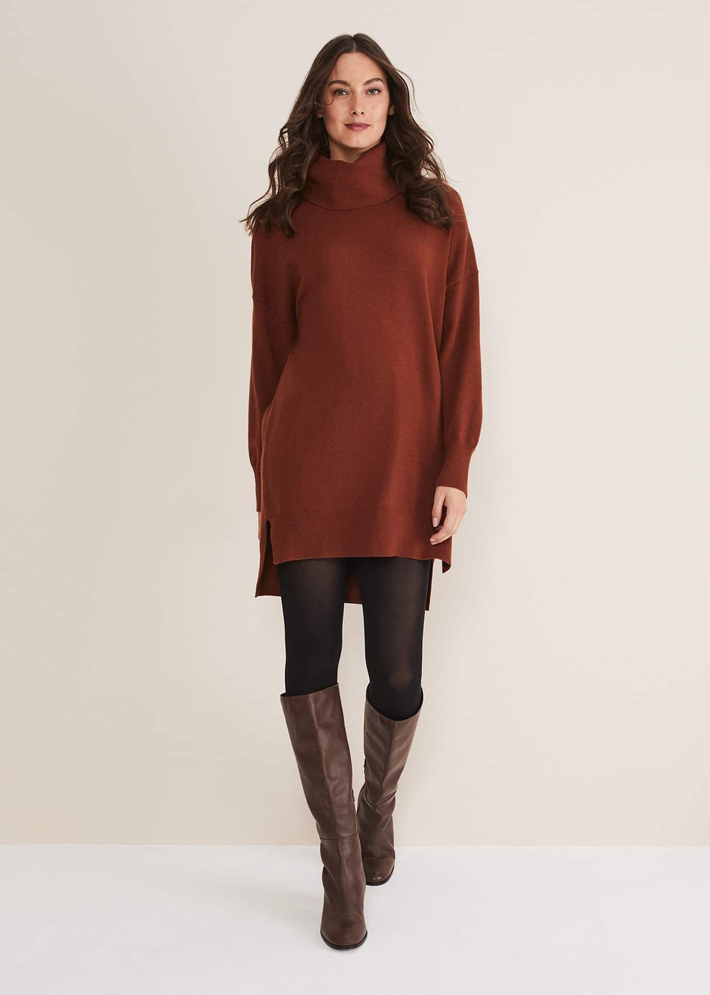 Cecilia Roll Neck Jumper Dress