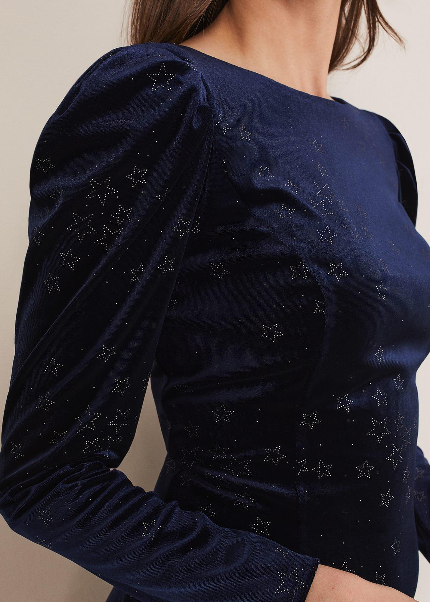 daria-ruched-star-velvet-dress