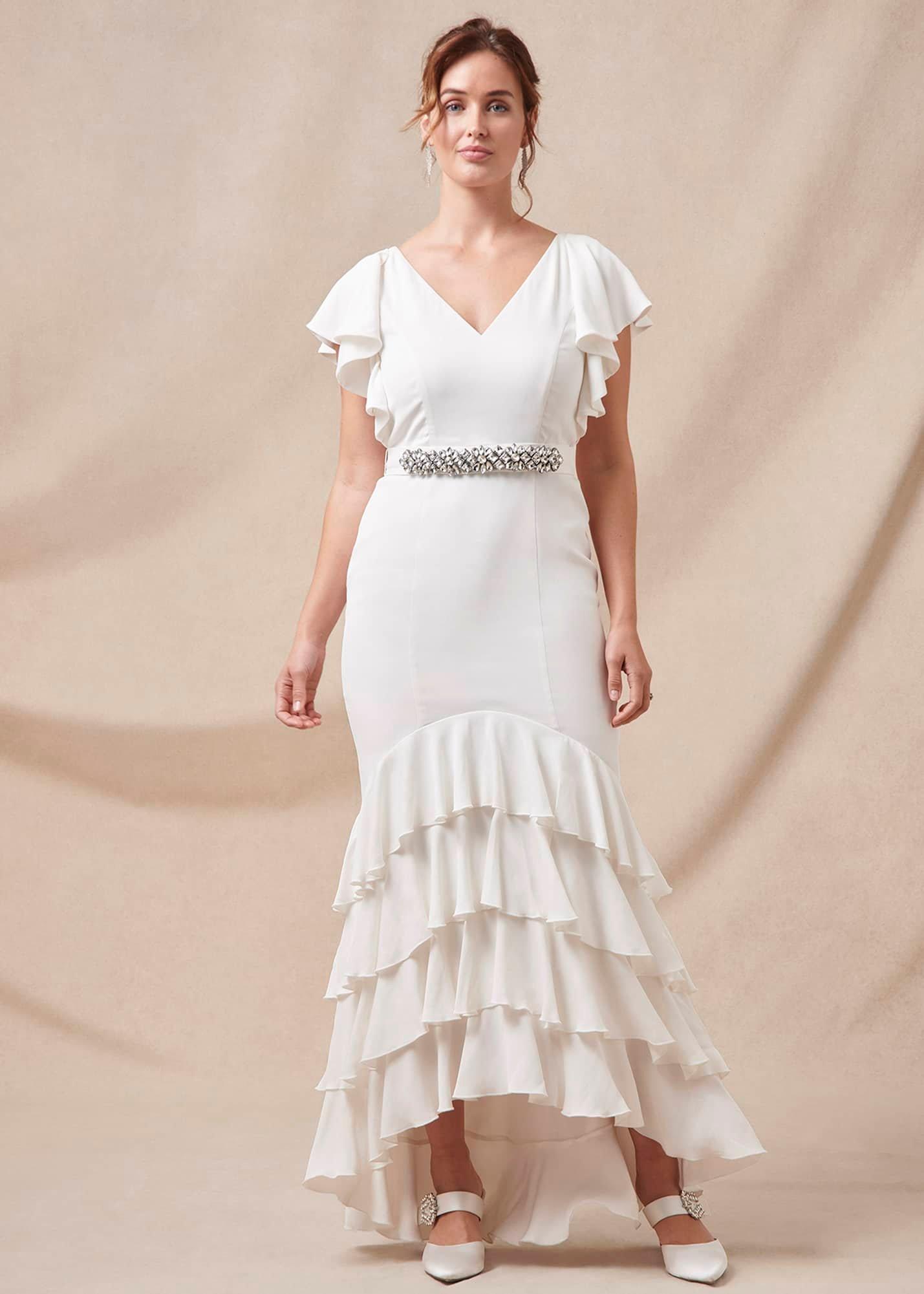 Ellery Frill Maxi Wedding Dress