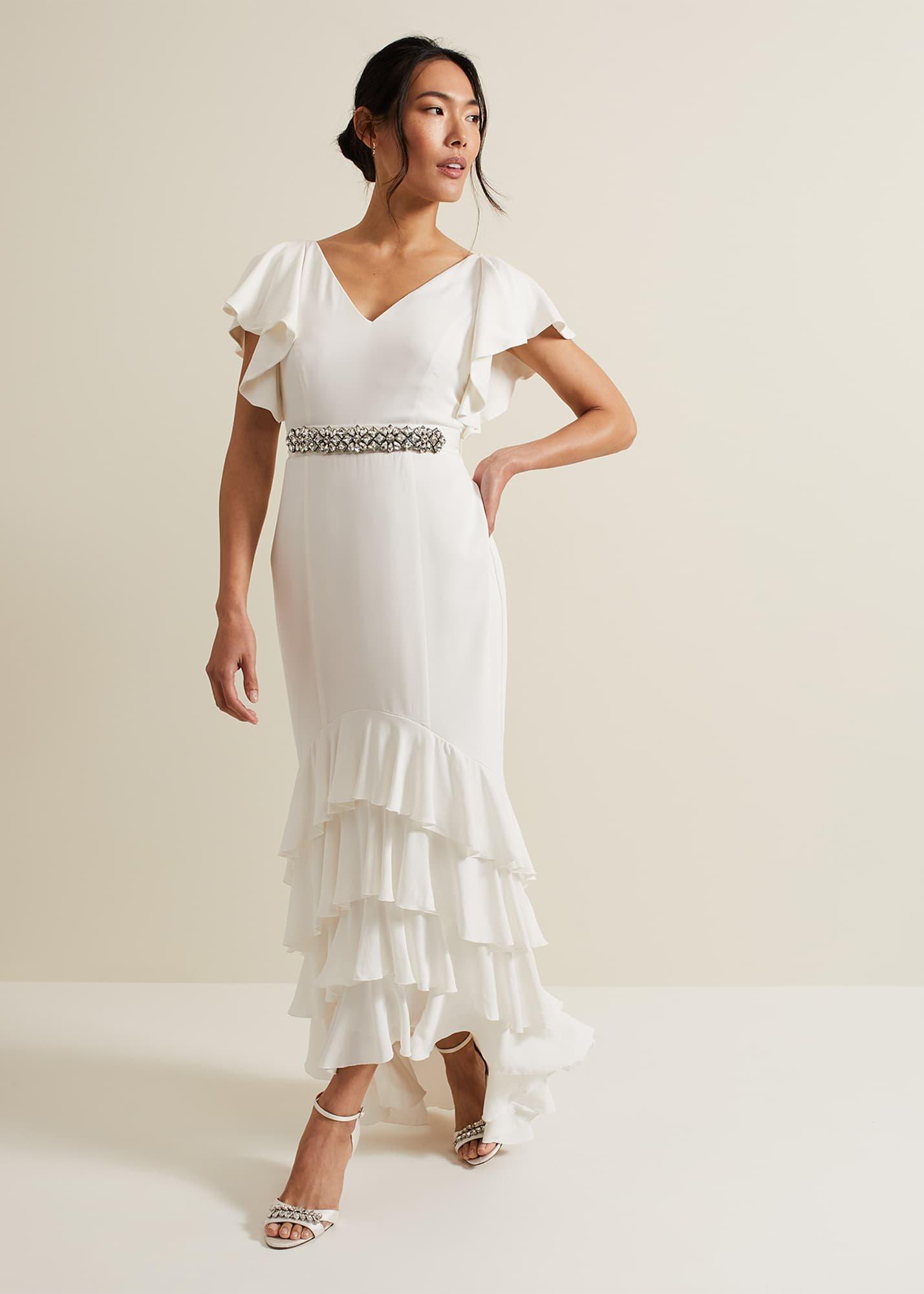 Ellery Frill Maxi Wedding Dress