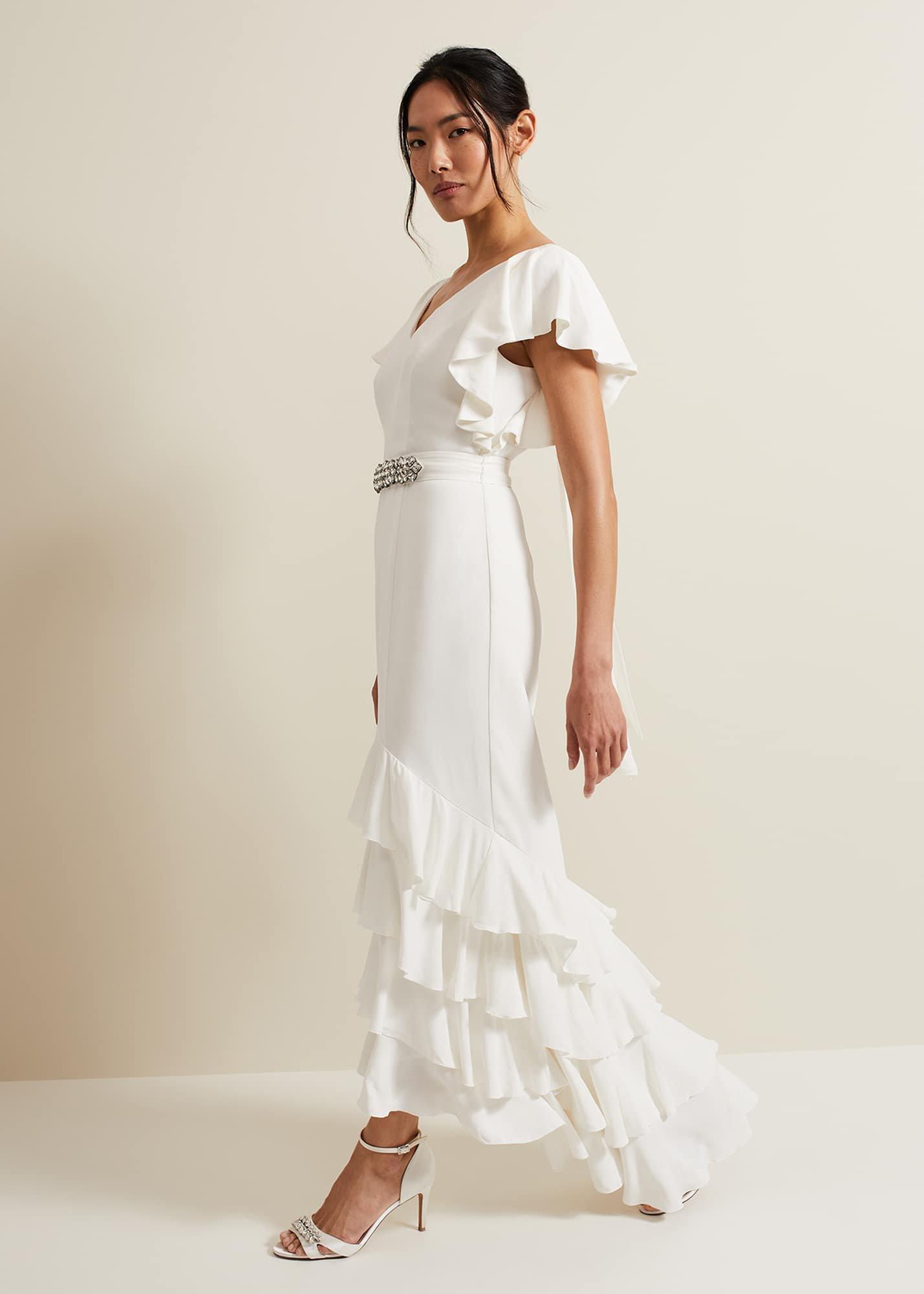 Ellery Frill Maxi Wedding Dress