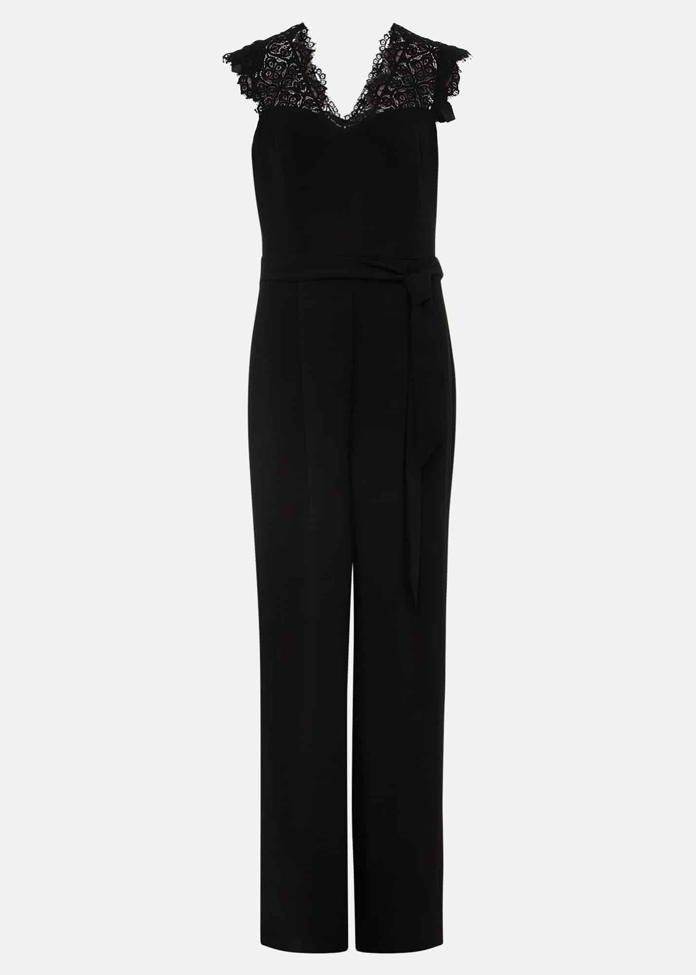 Lia Sleeveless Lace Detail Jumpsuit