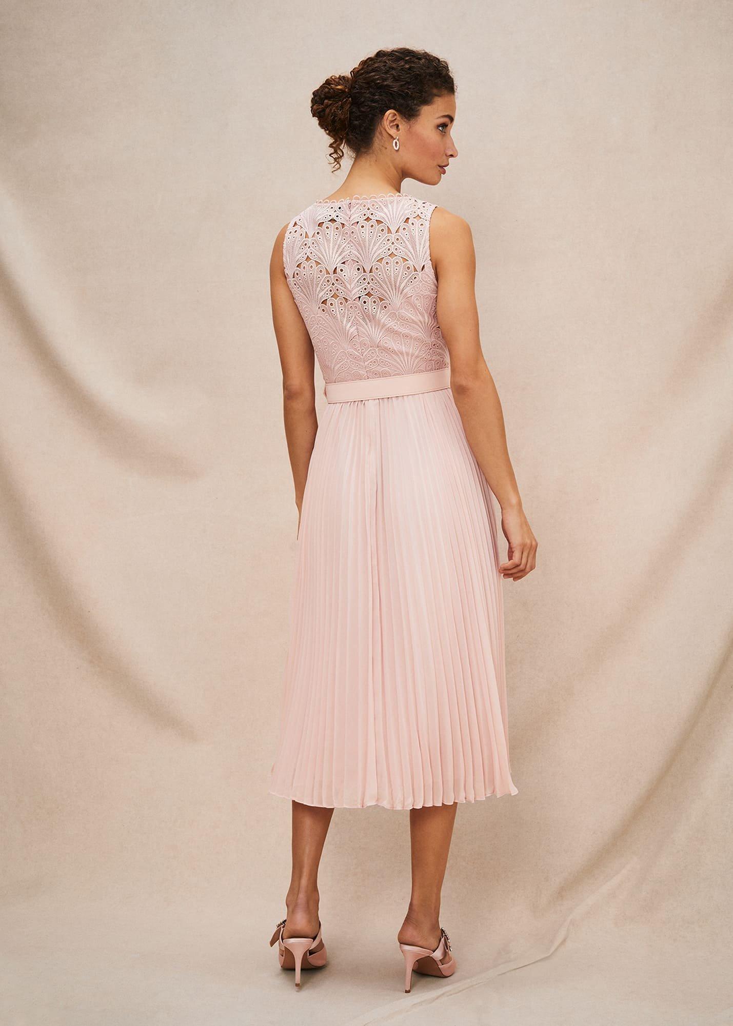 Kassidy Lace Bodice Pleat Dress