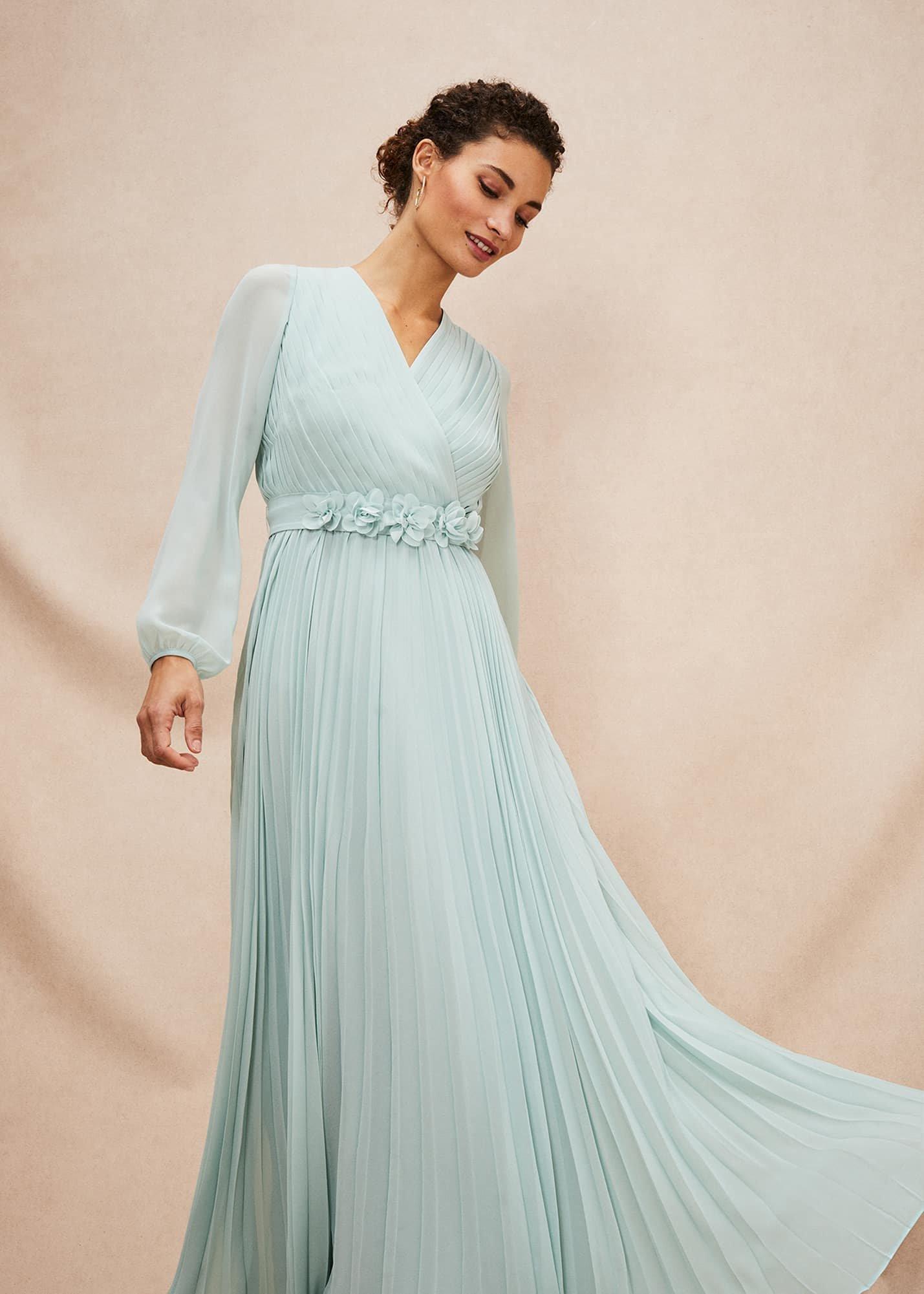 Alecia Pleated Maxi Dress