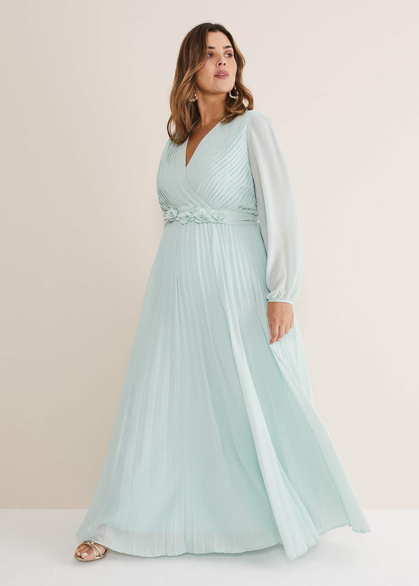 Alecia Pleated Maxi Dress