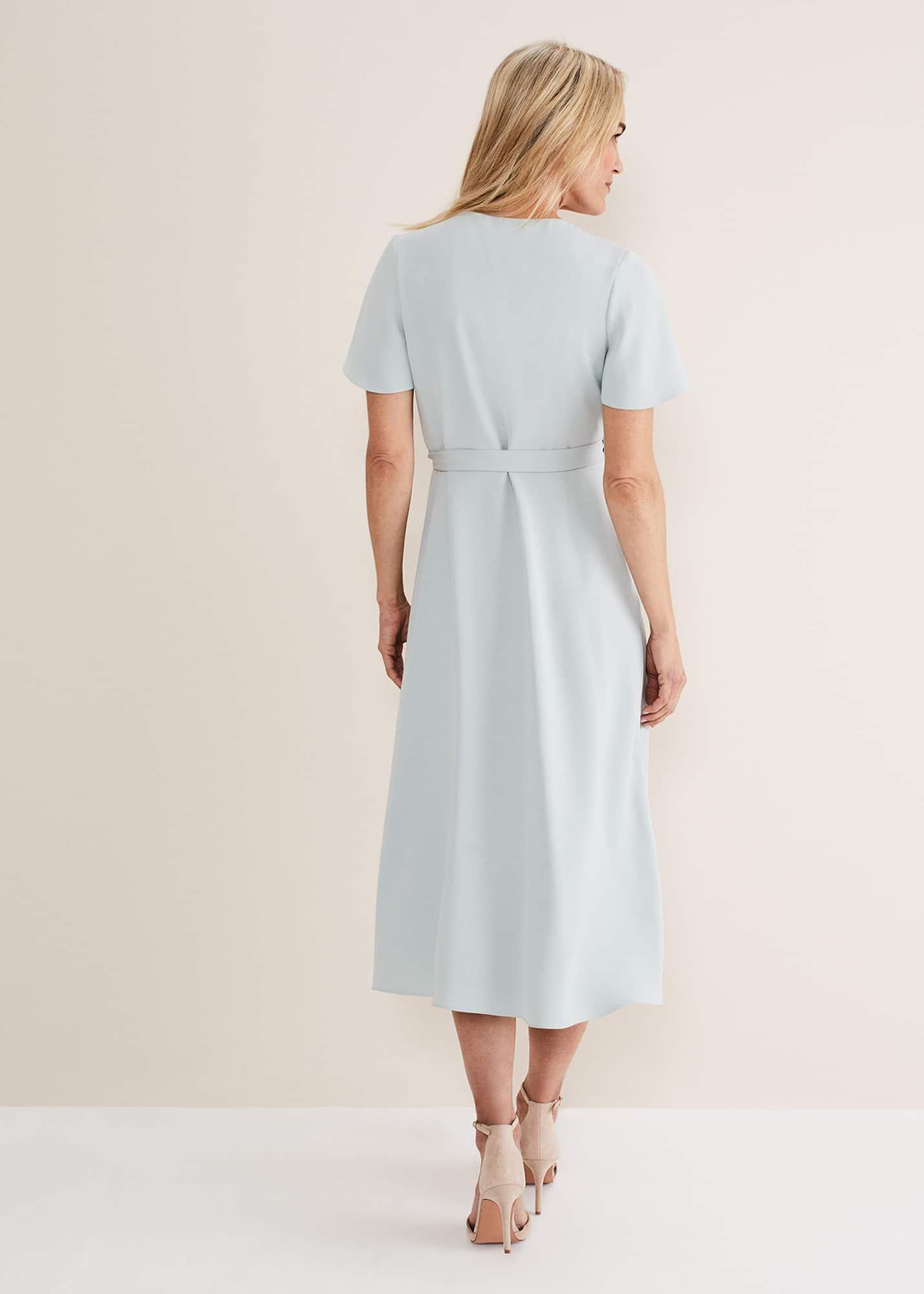 Julissa Ruffle Wrap Midi Dress