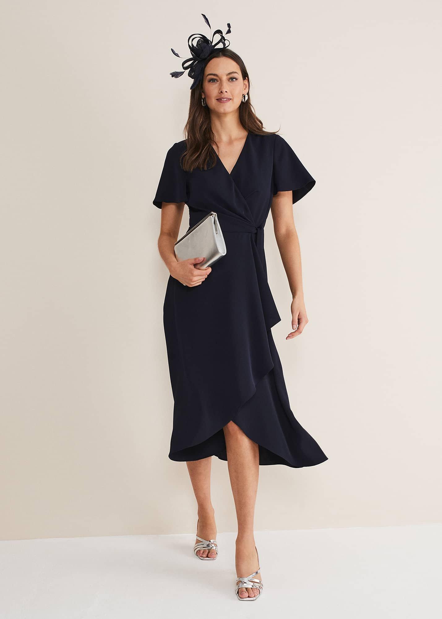 Julissa Ruffle Wrap Midi Dress