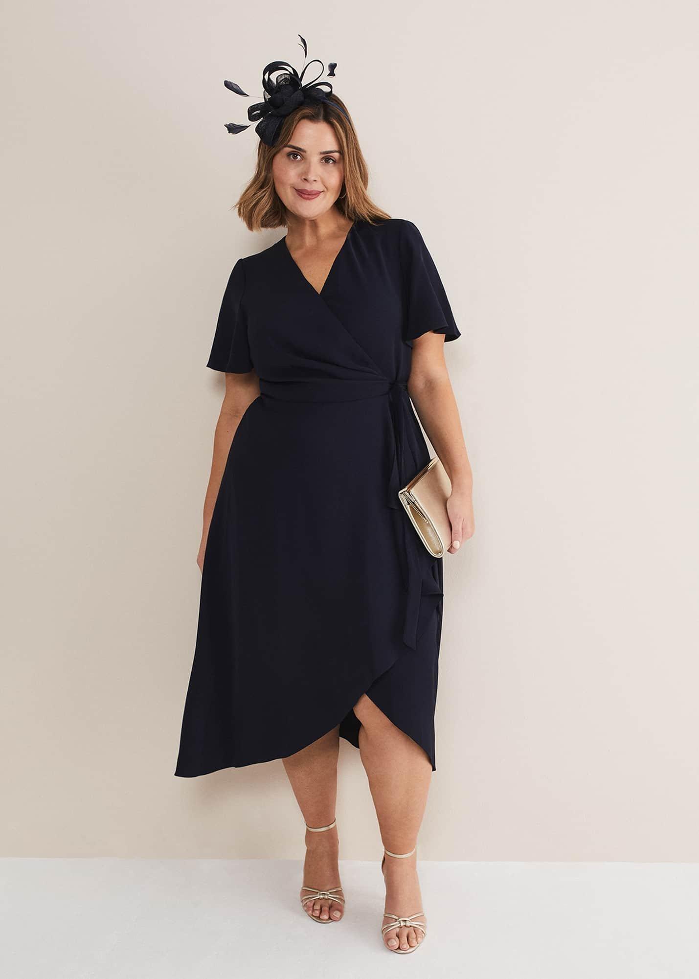 Julissa Ruffle Wrap Midi Dress