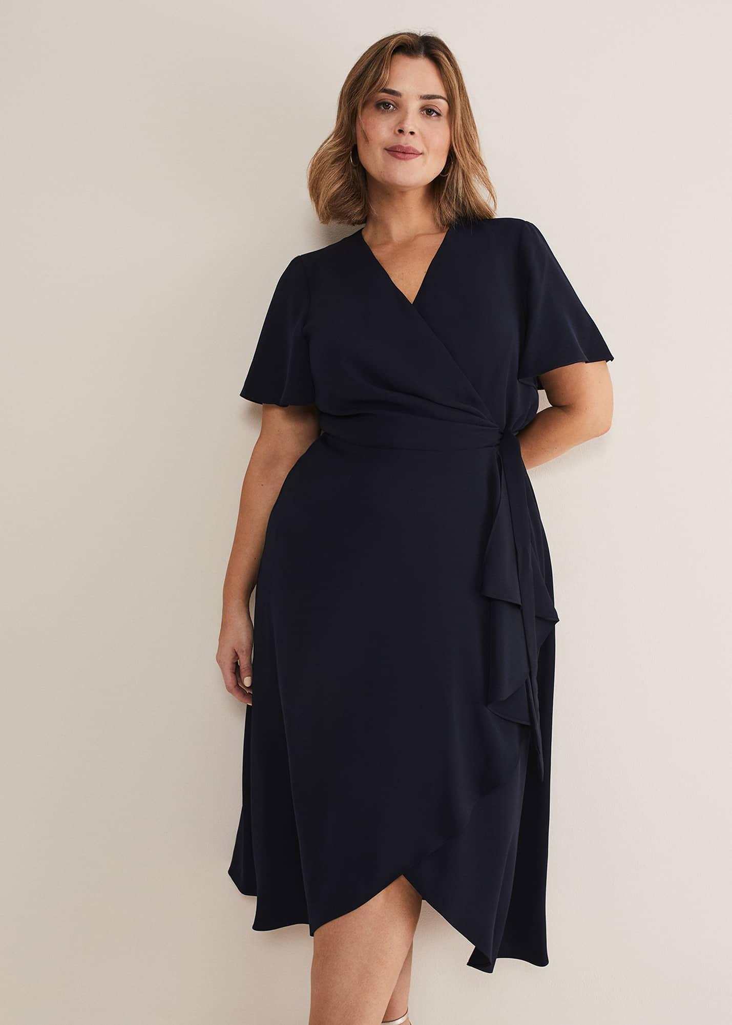 Julissa Ruffle Wrap Midi Dress