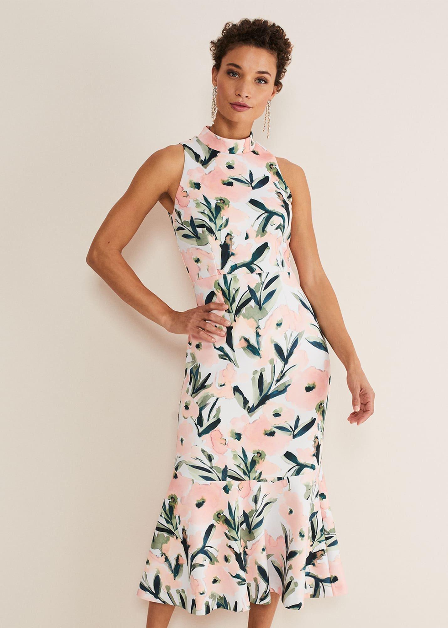 Braelyn Peplum Scuba Dress