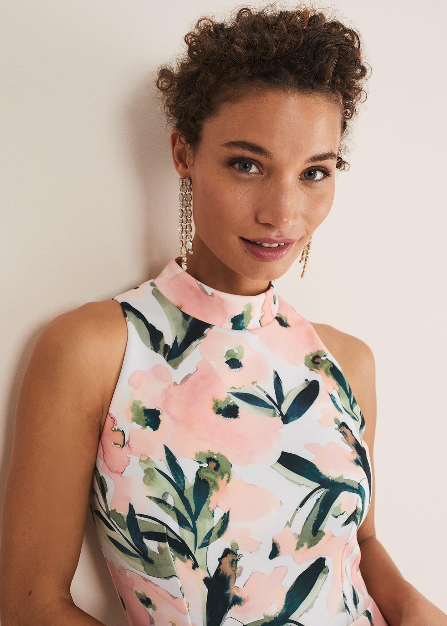 Braelyn Peplum Scuba Dress