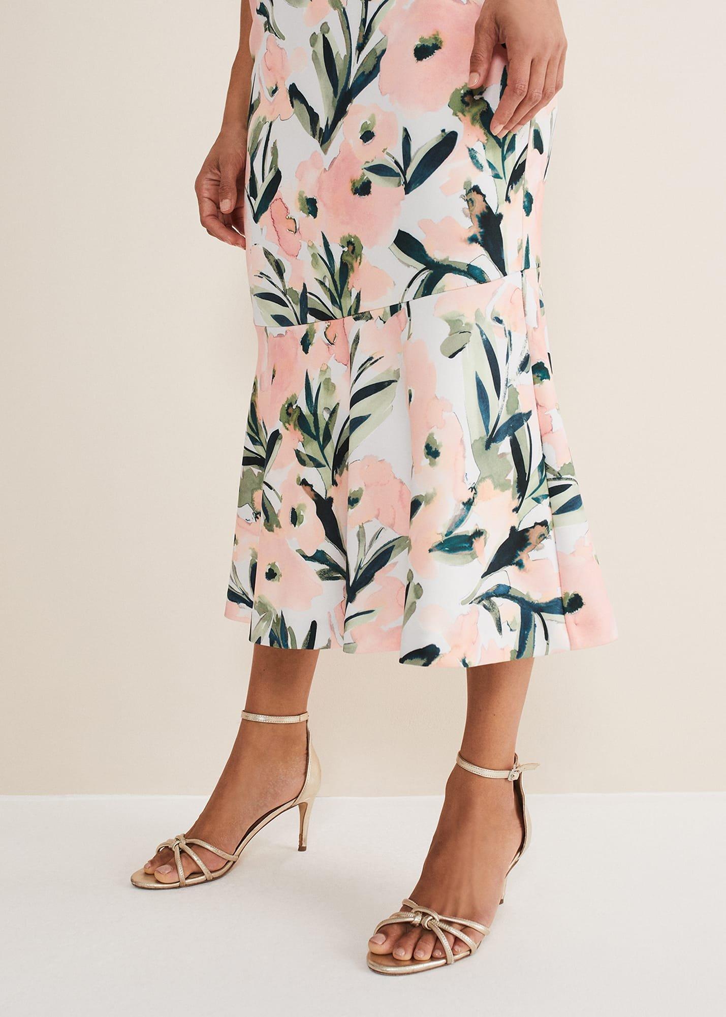 Braelyn Peplum Scuba Dress