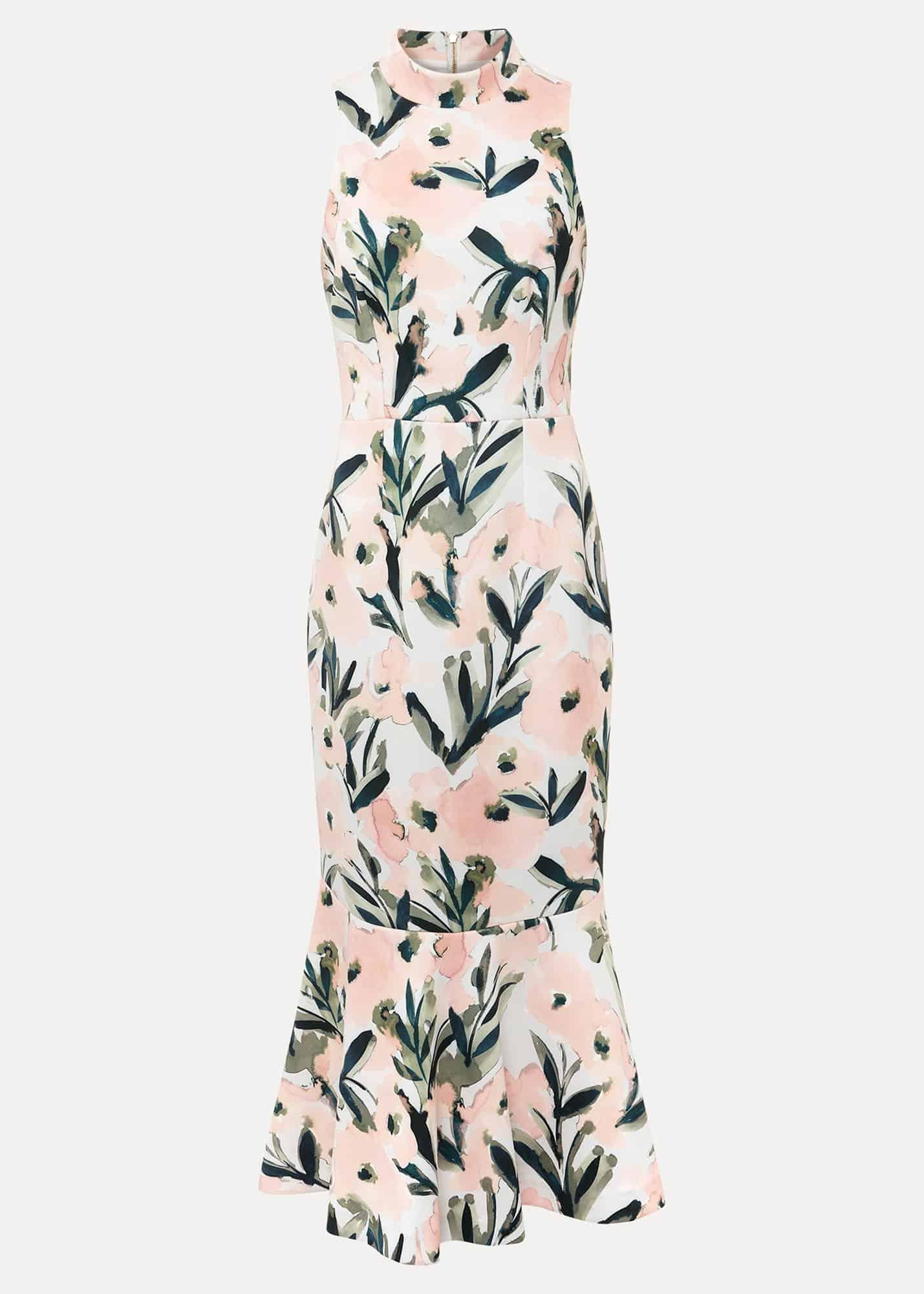 Braelyn Peplum Scuba Dress