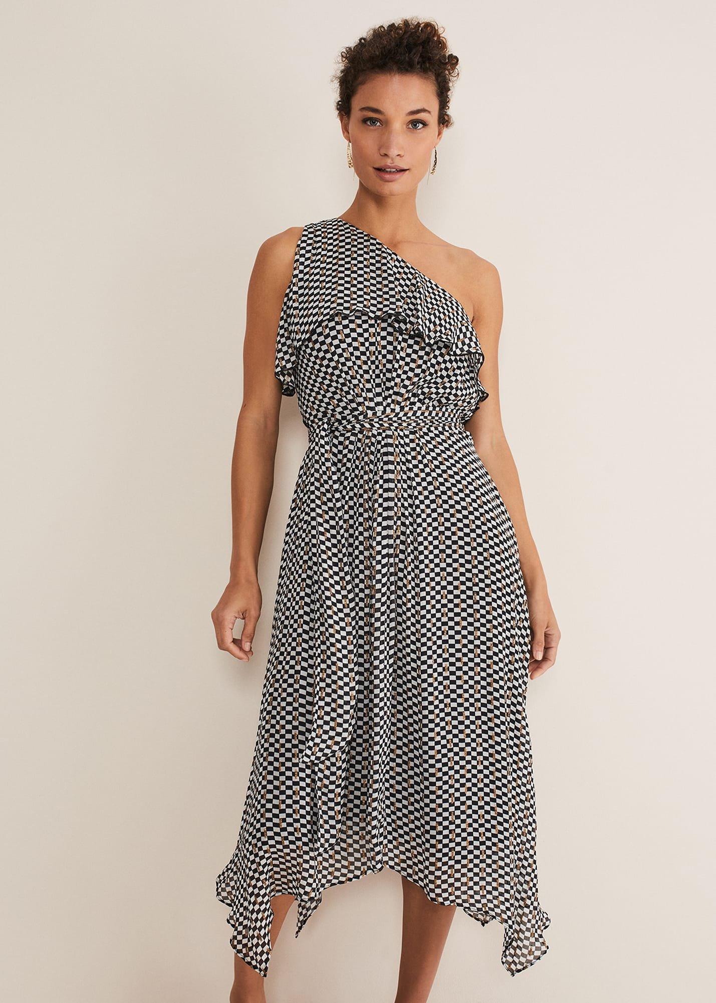 kaz-check-one-shoulder-dress