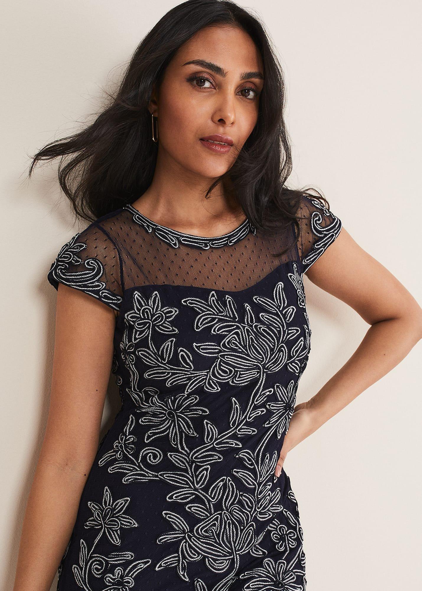 Petite Zila Tapework Dress