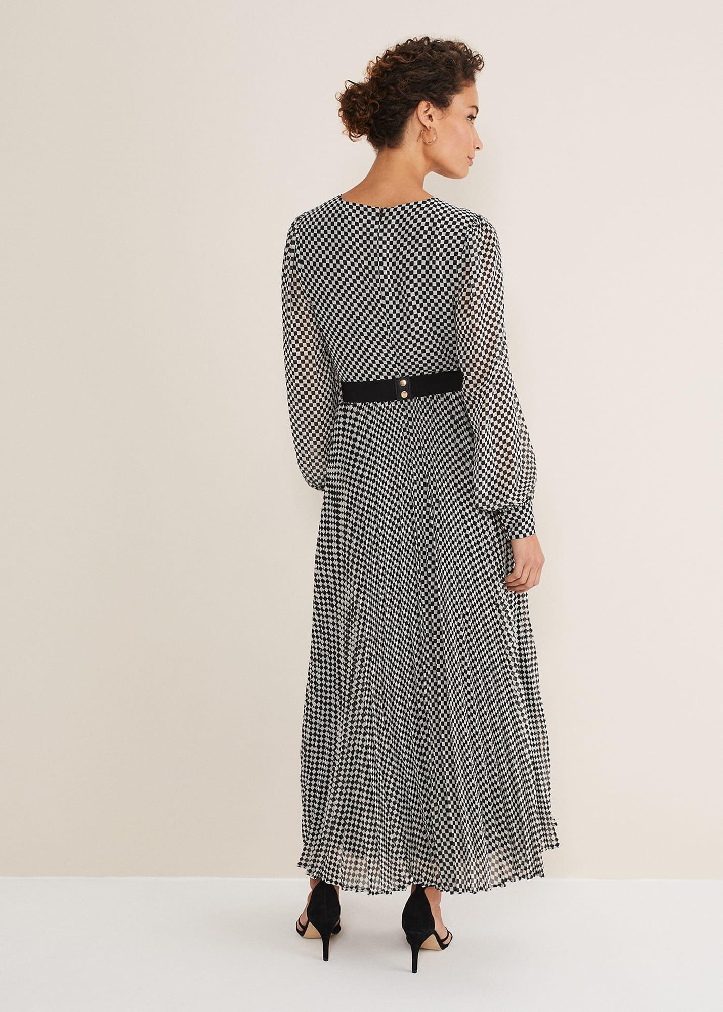 Carmen Checked Midaxi Dress
