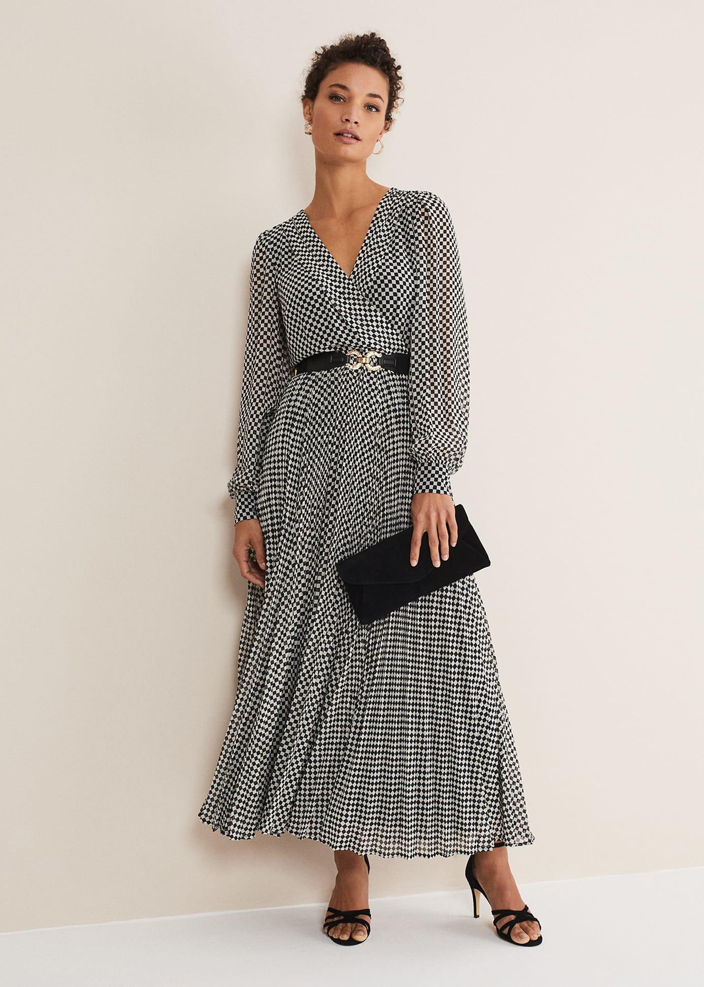 Carmen Checked Midaxi Dress