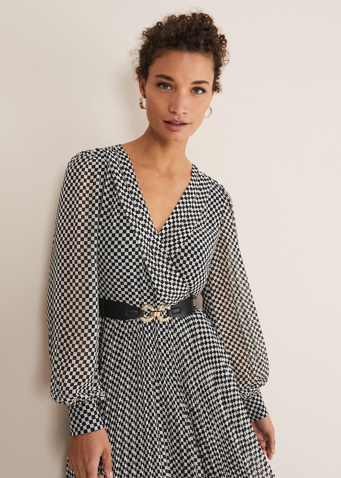 Carmen Checked Midaxi Dress