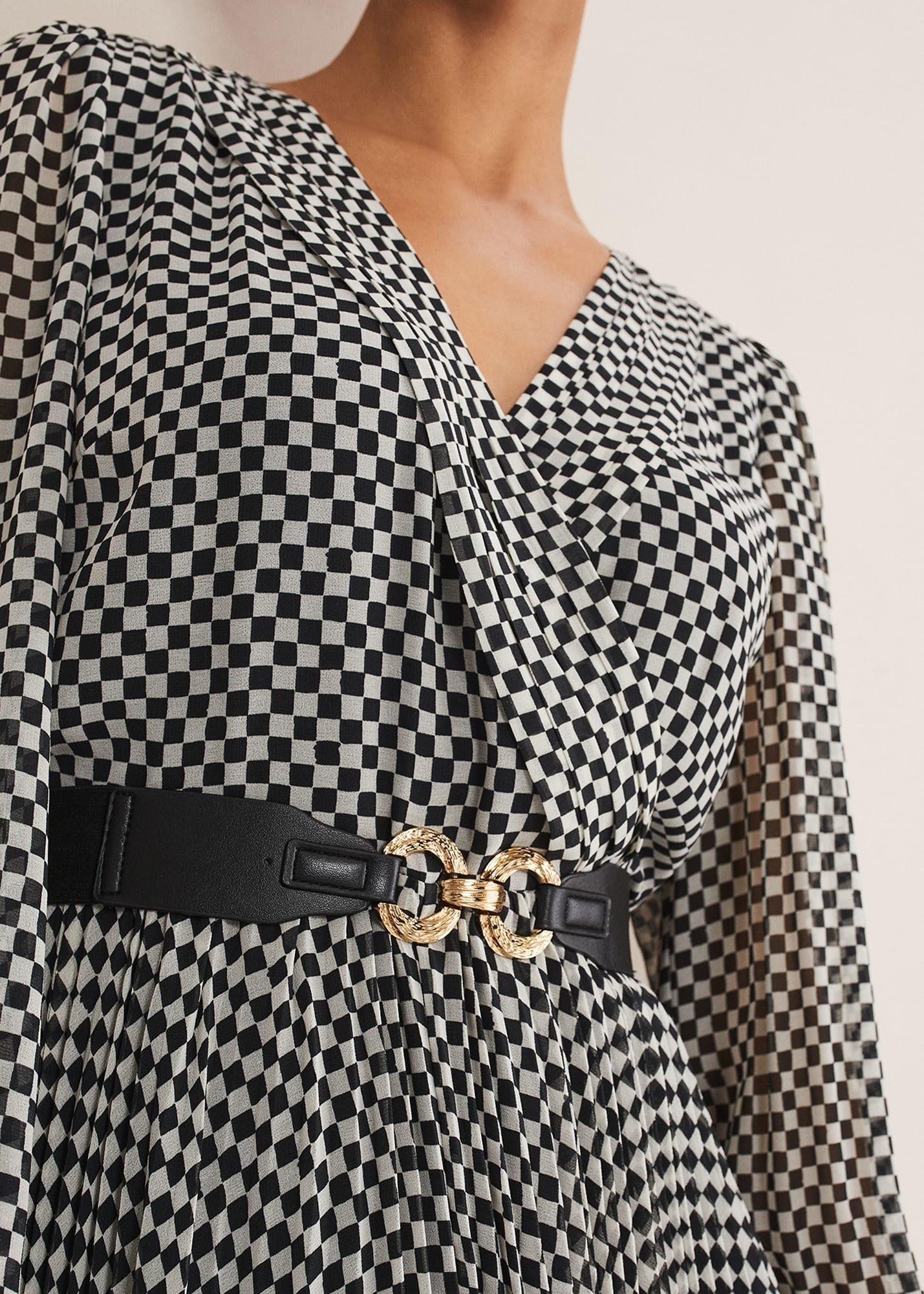 Carmen Checked Midaxi Dress