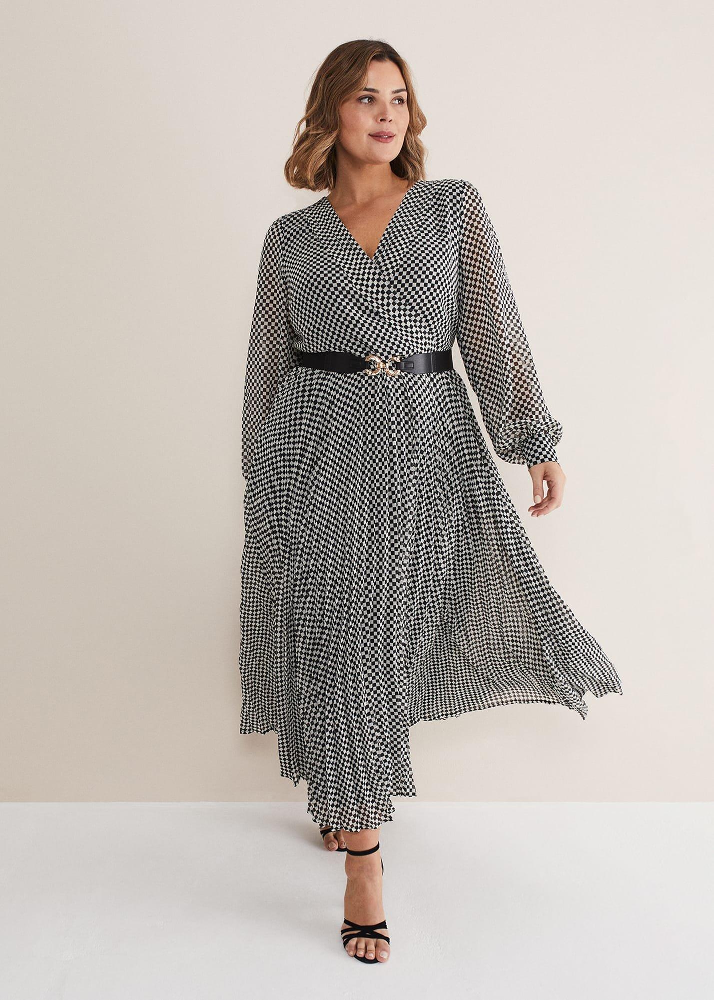 Carmen Checked Midaxi Dress