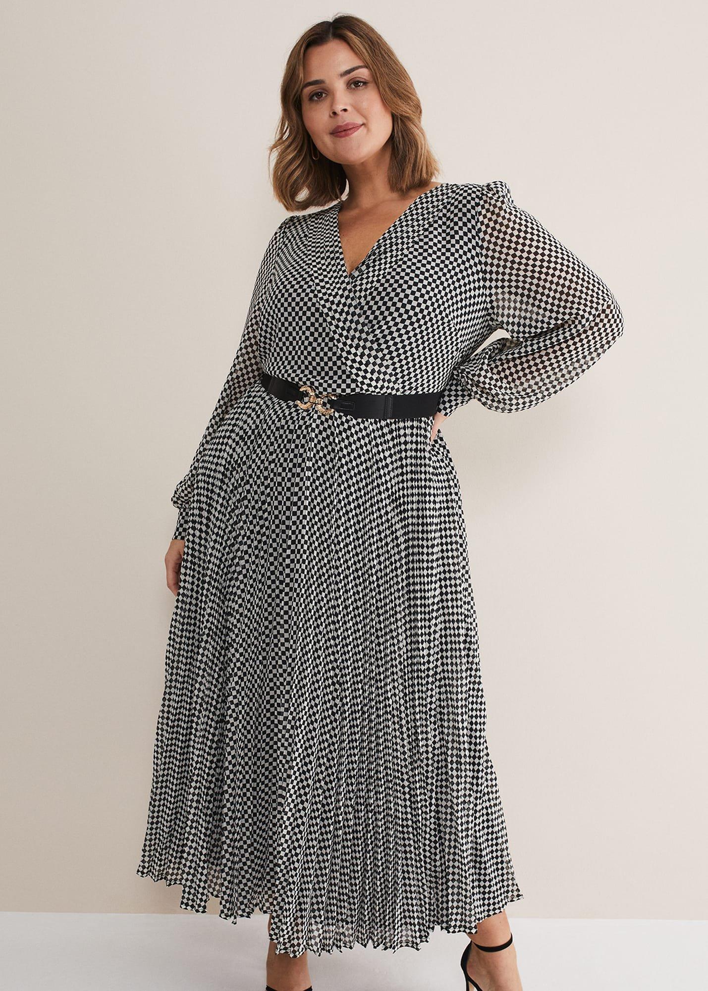 Carmen Checked Midaxi Dress