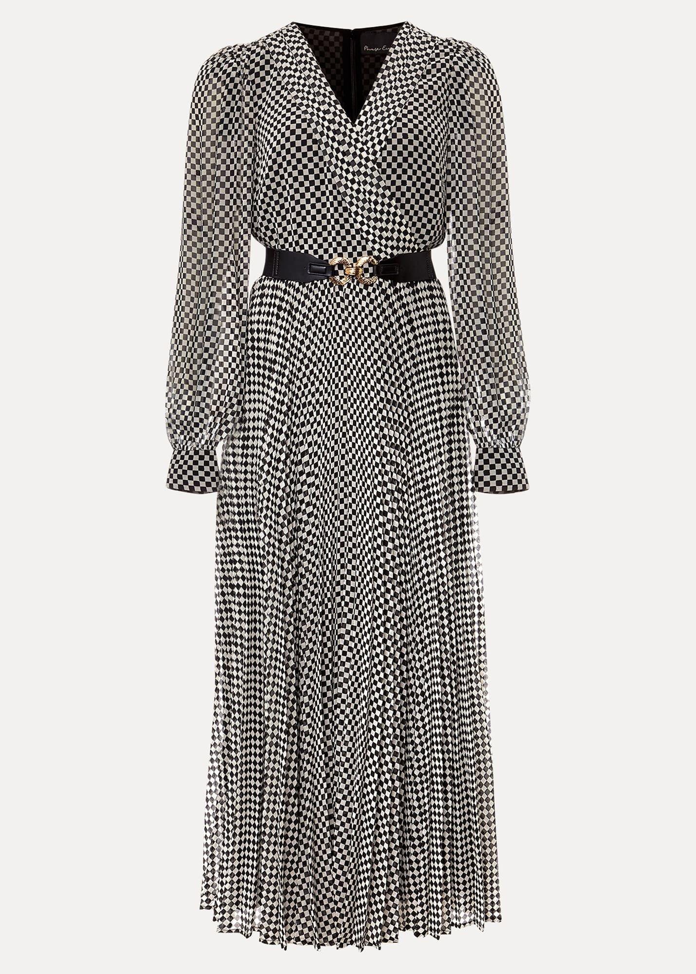 Carmen Checked Midaxi Dress
