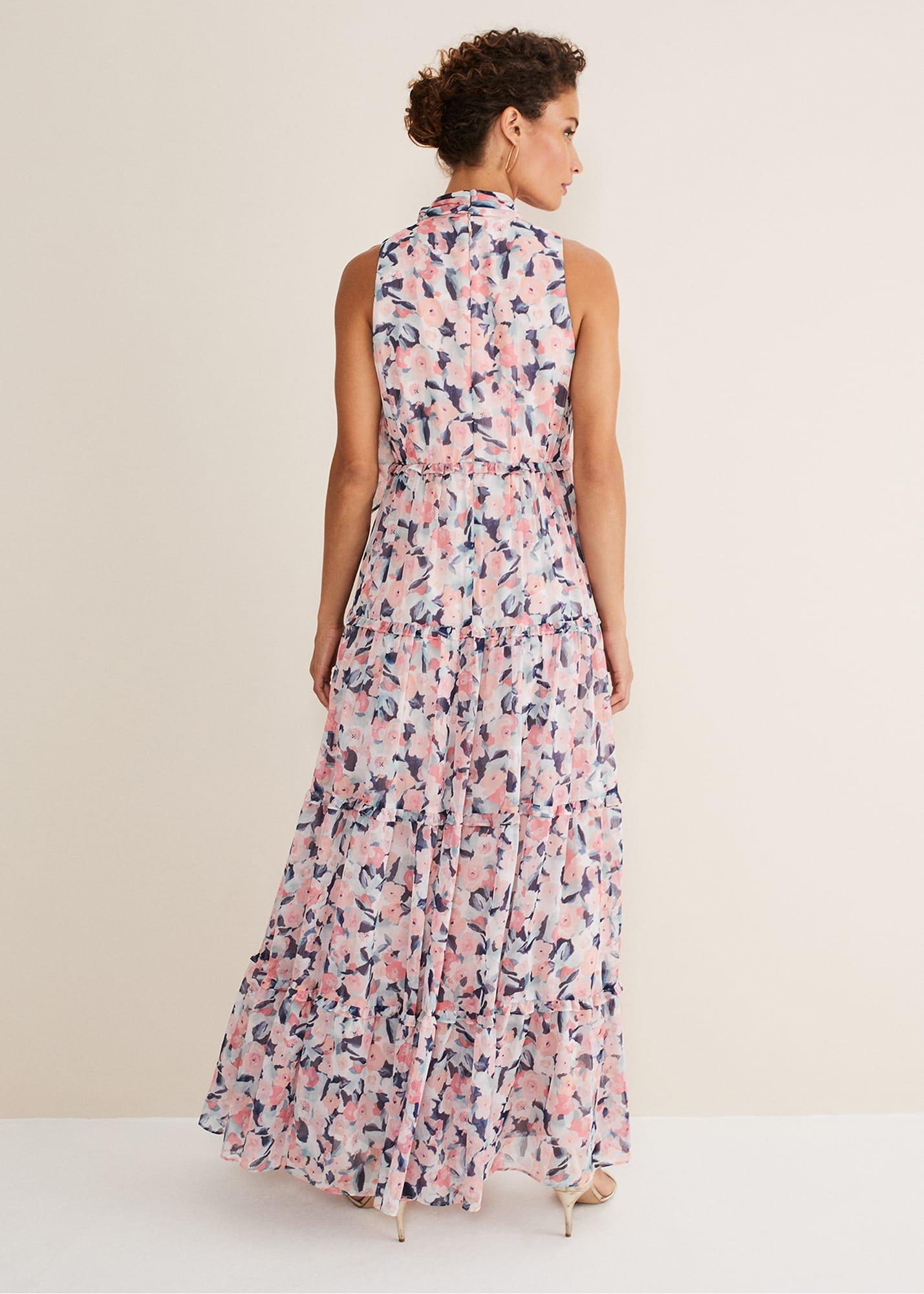 Esme Floral High Neck Maxi Dress