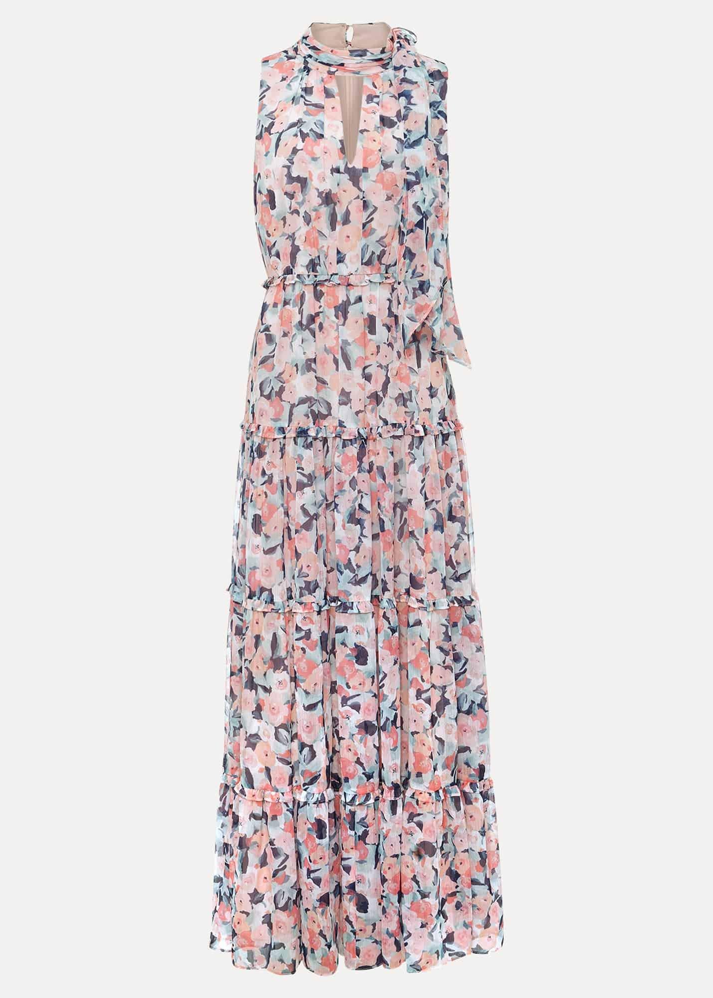 Esme Floral High Neck Maxi Dress