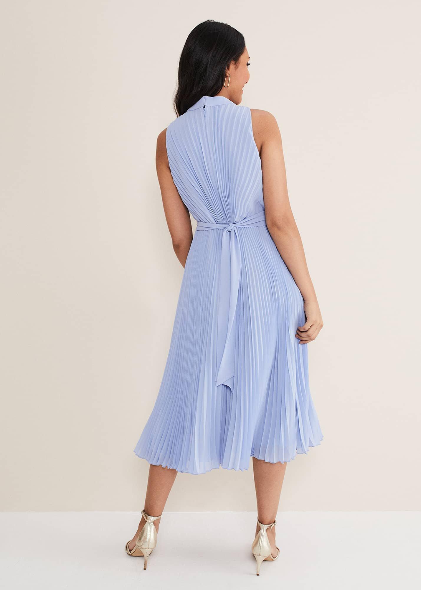 Petite Simara Pleated Midi Dress