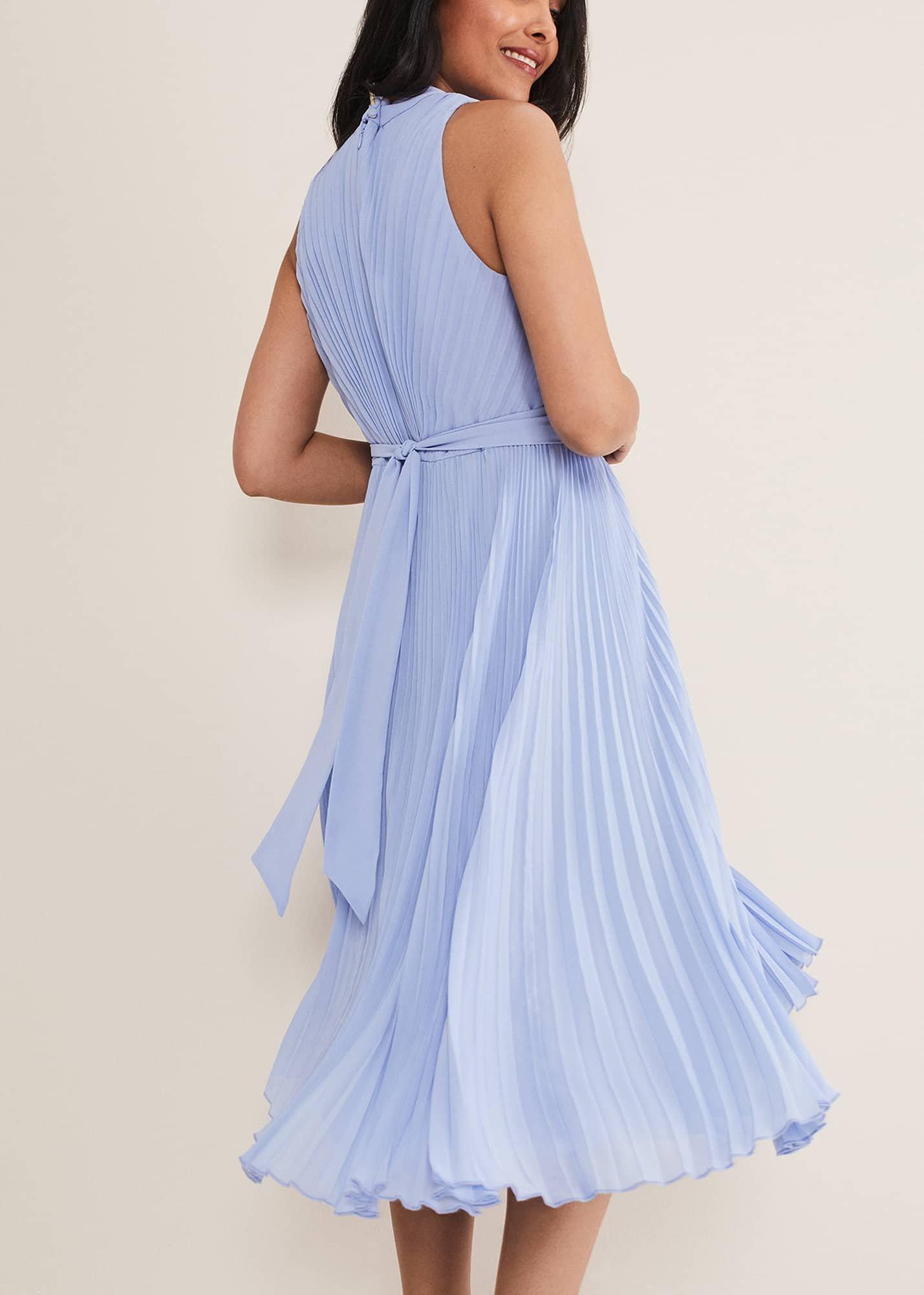Petite Simara Pleated Midi Dress