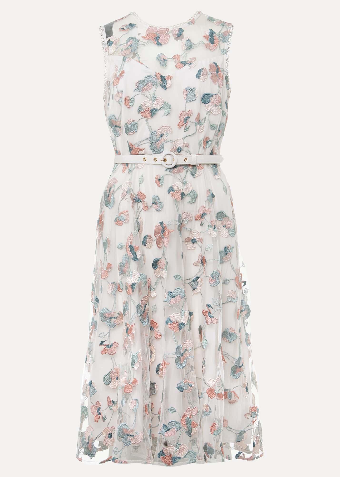 Leighton Floral Embroidered Midi Dress