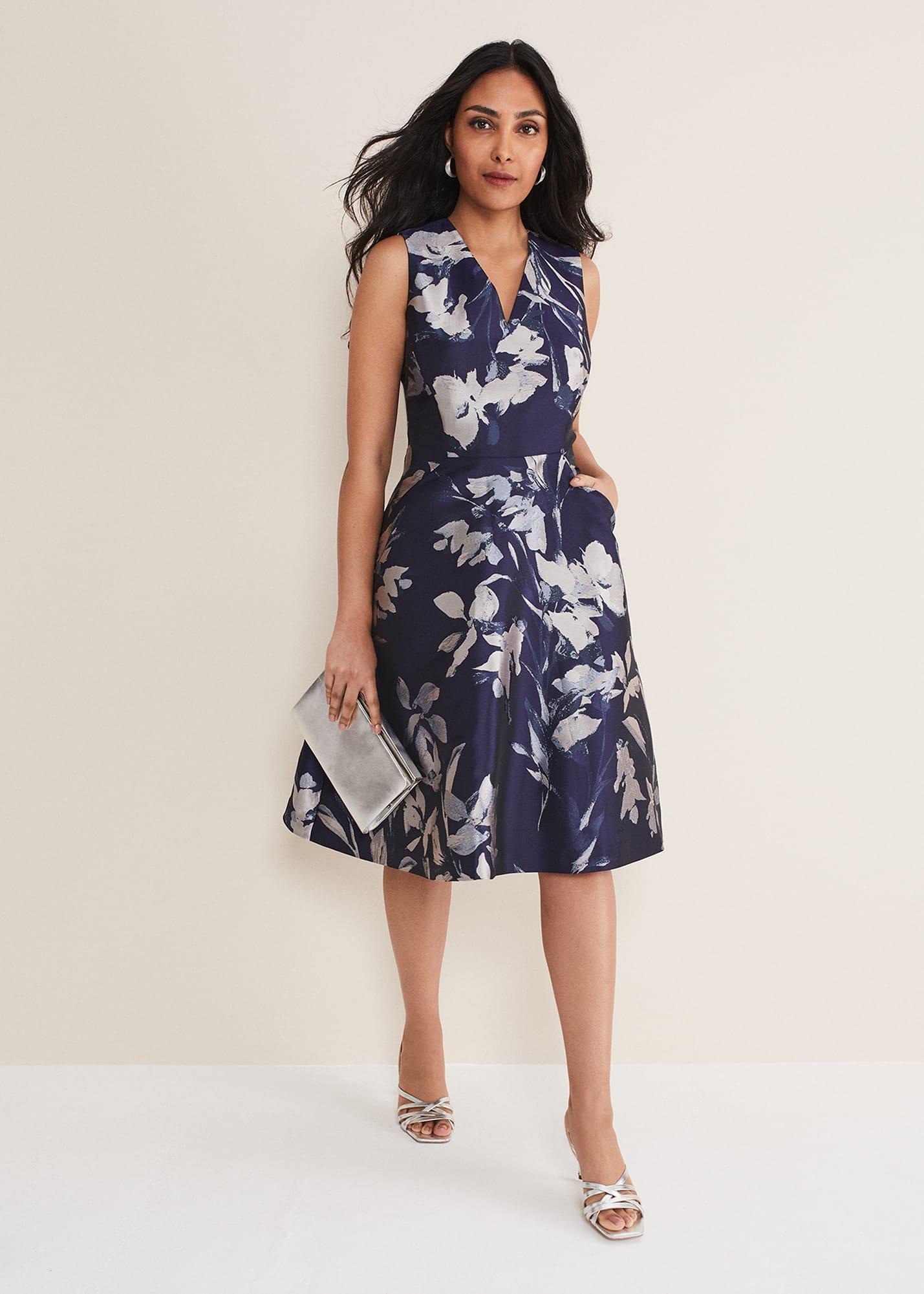 sachin and babi light blue dress Petite halterneck dress