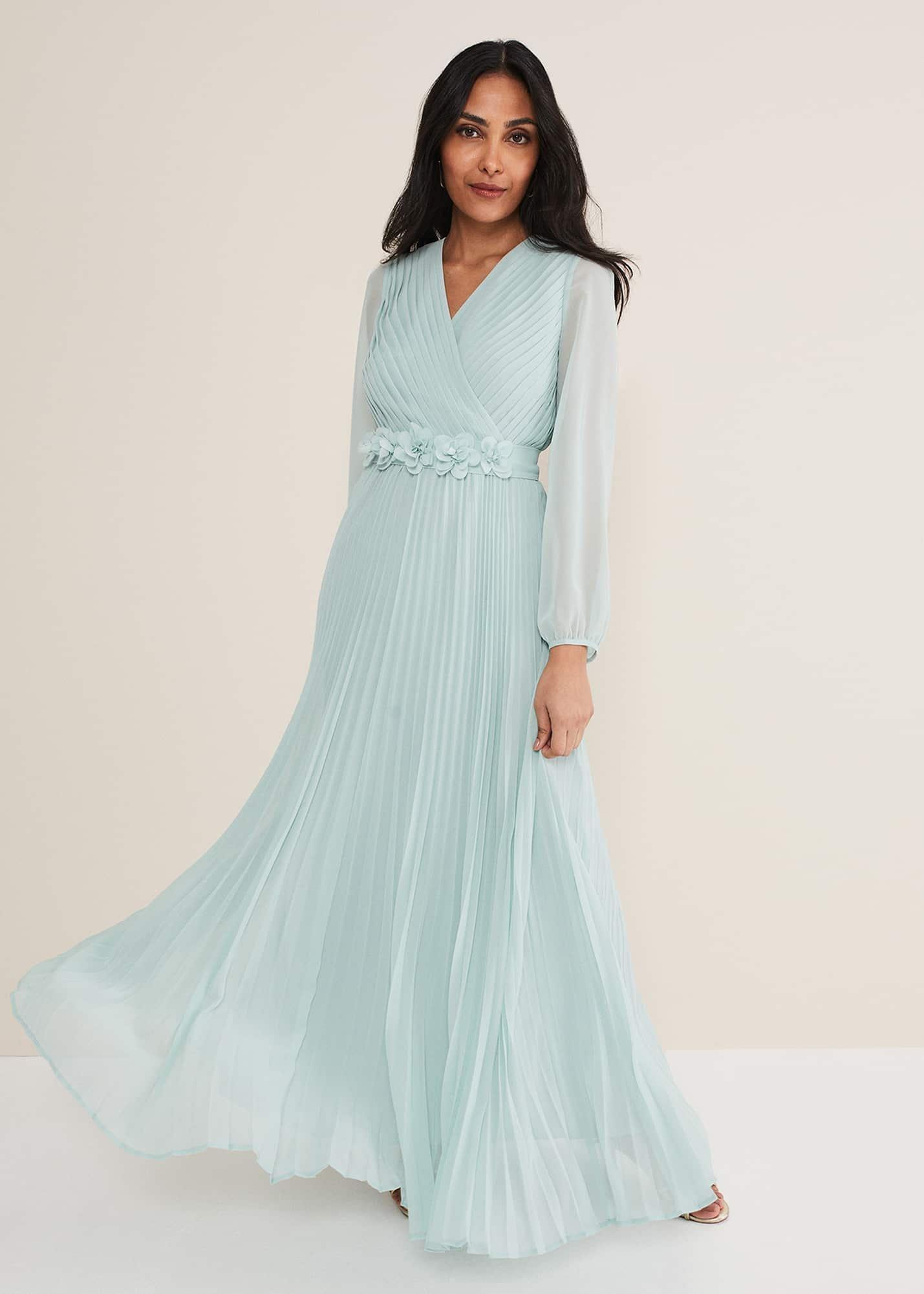 Petite Alecia Pleated Maxi Dress