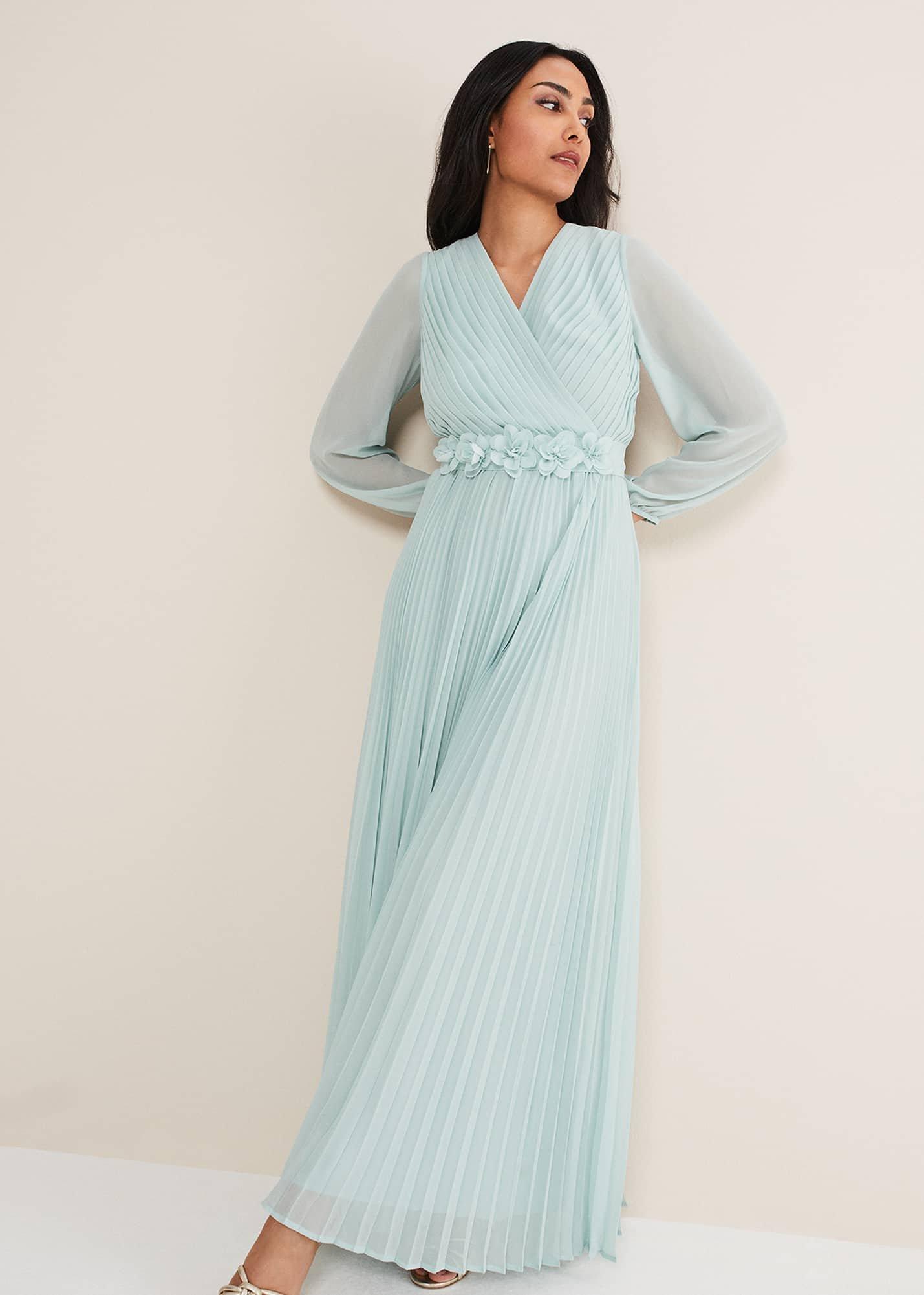 Petite Alecia Pleated Maxi Dress