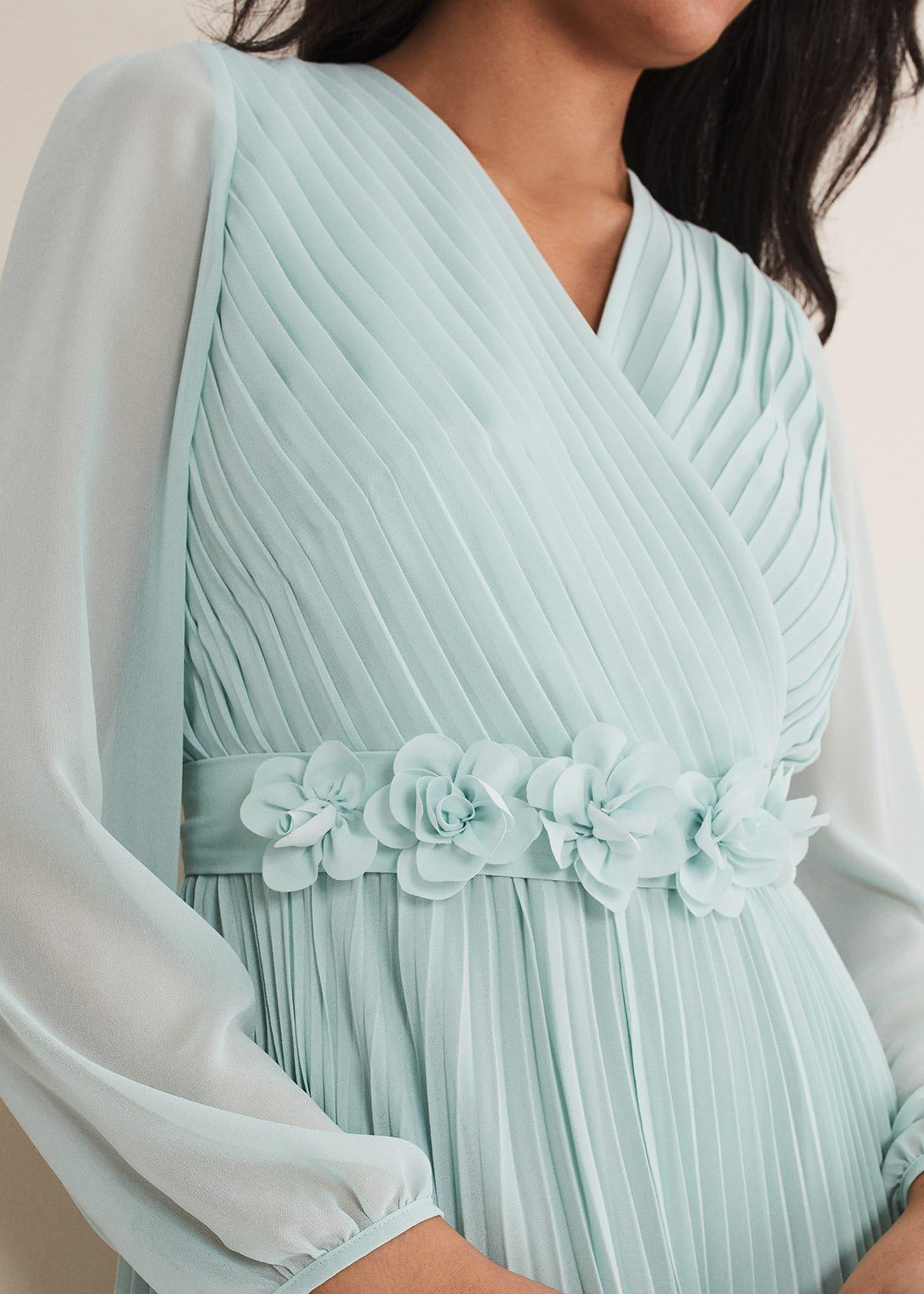 Petite Alecia Pleated Maxi Dress