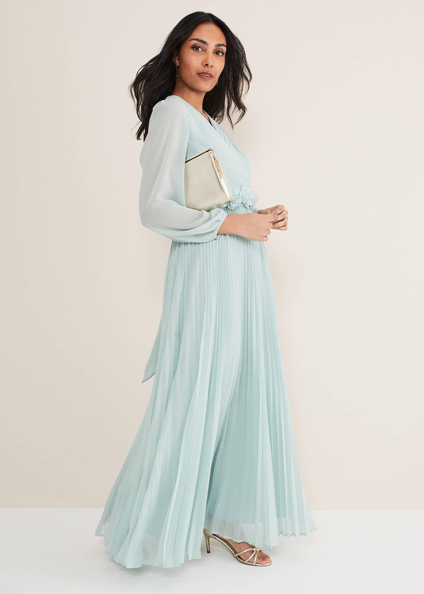 Petite Alecia Pleated Maxi Dress