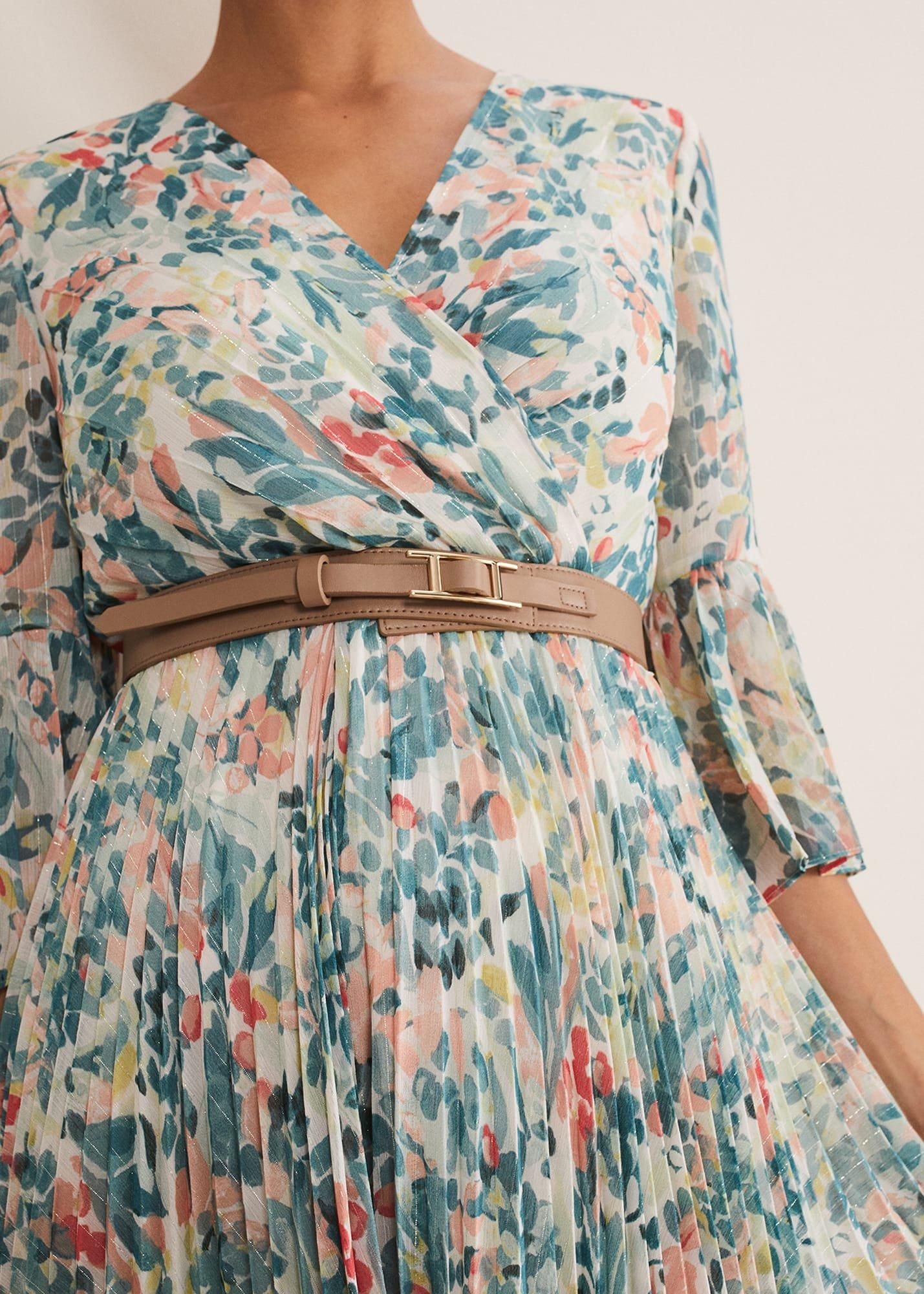 Dani Floral Pleated Midi Dress