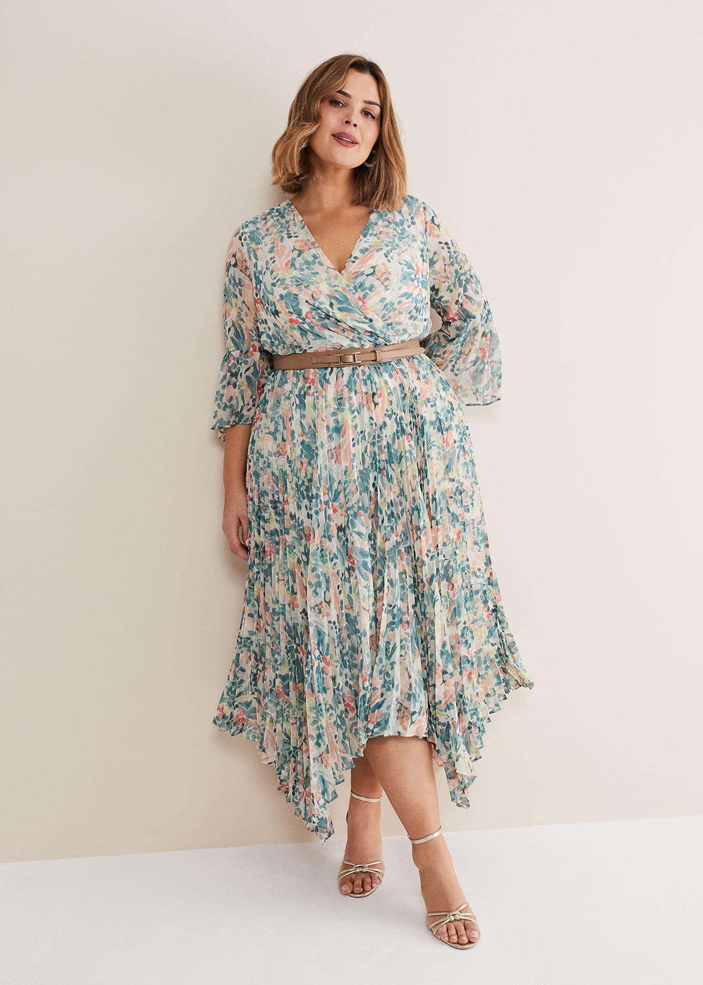 Dani Floral Pleated Midi Dress