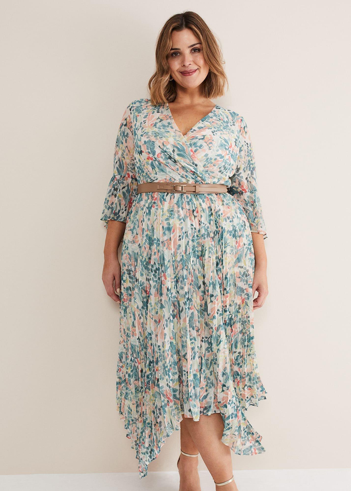 Dani Floral Pleated Midi Dress