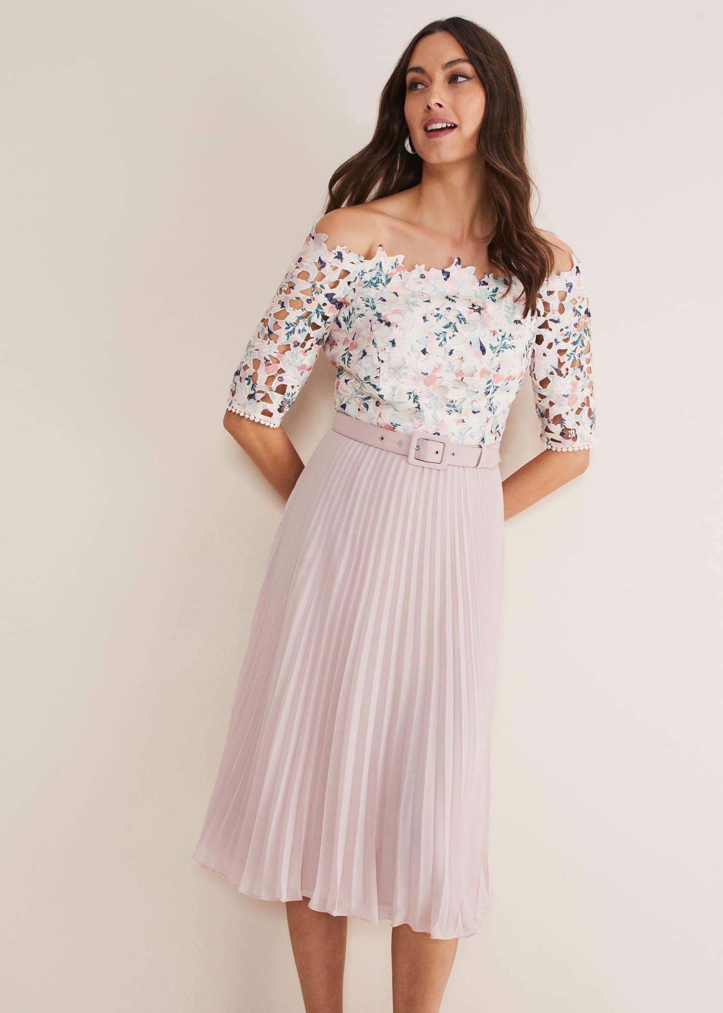 Franky Floral Lace Midi Dress